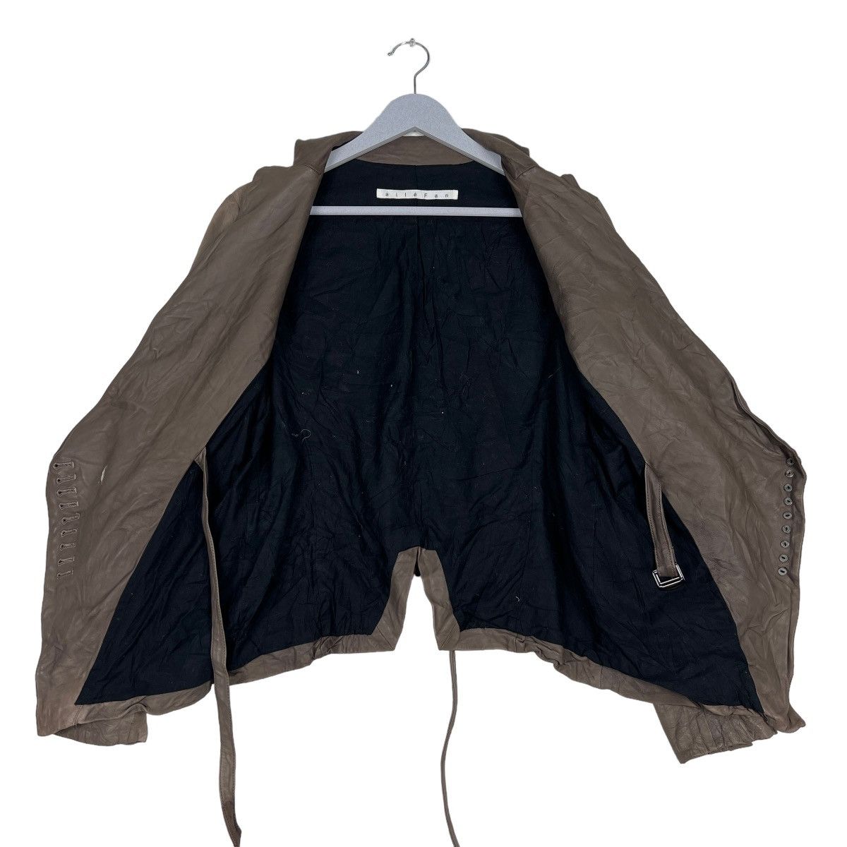 If Six Was Nine 🔥 AILEFAN ASYMMETRIC LEATHER JACKET Size US S / EU 44-46 / 1 - 11 Thumbnail