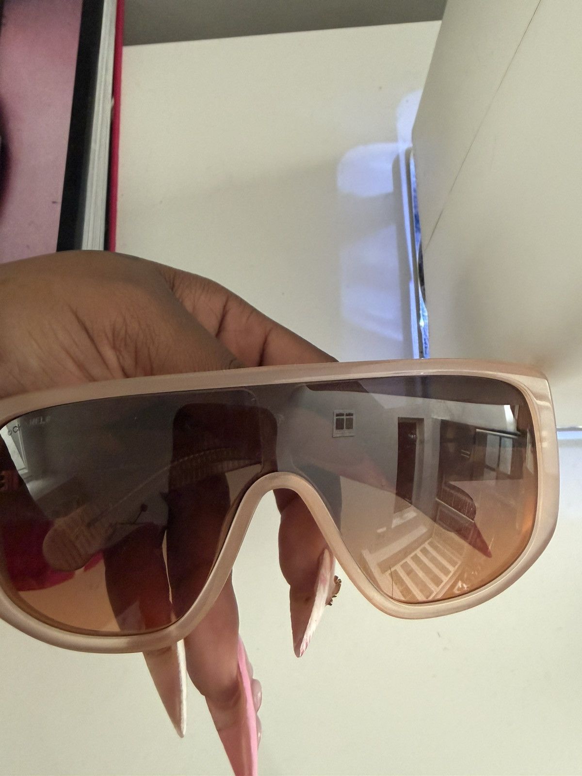 Chanel Acetate Shield Glasses (Beige)