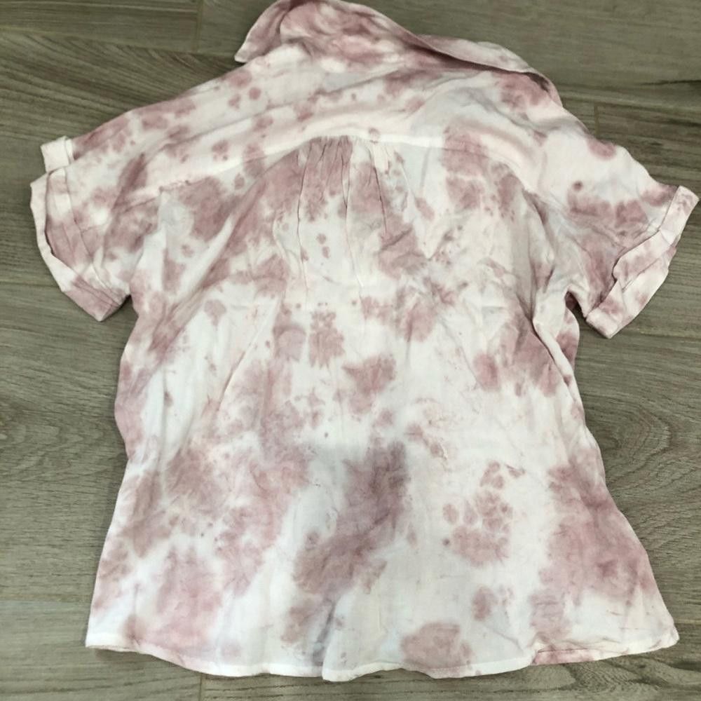 Designer Sim & Sam Pink Tie Dye Button Down Shirt Size S / US 4 / IT 40 - 7 Thumbnail