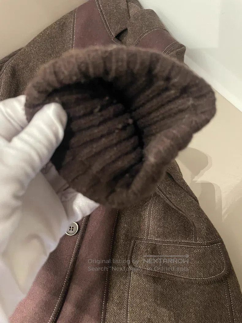 Brunello Cucinelli Brunello Cucinelli Caramel Alpaca Wool Jacket Size M / US 6-8 / IT 42-44 - 7 Thumbnail
