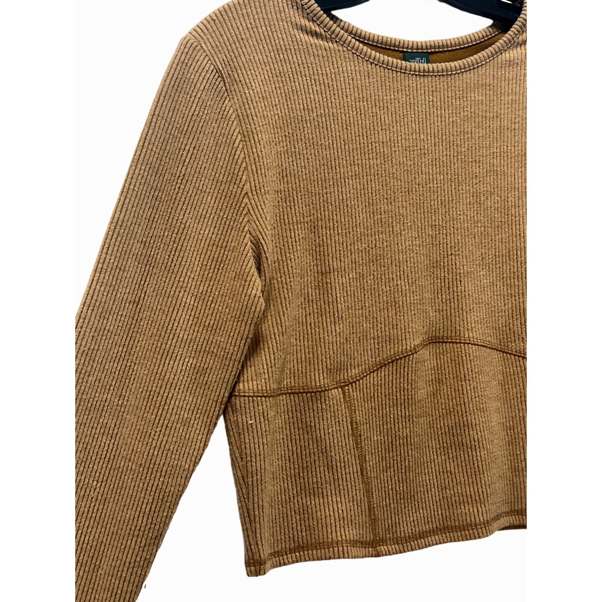 Other Wild Fable - Women's Ribbed Long Sleeve Crop Top - Brown - E Size XL / US 12-14 / IT 48-50 - 11 Thumbnail