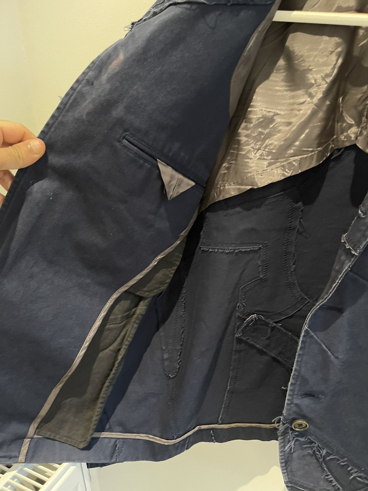 Kolor Kolor SS11 Navy Raw Edges Reconstructed Blazer Size US S / EU 44-46 / 1 - 17 Thumbnail