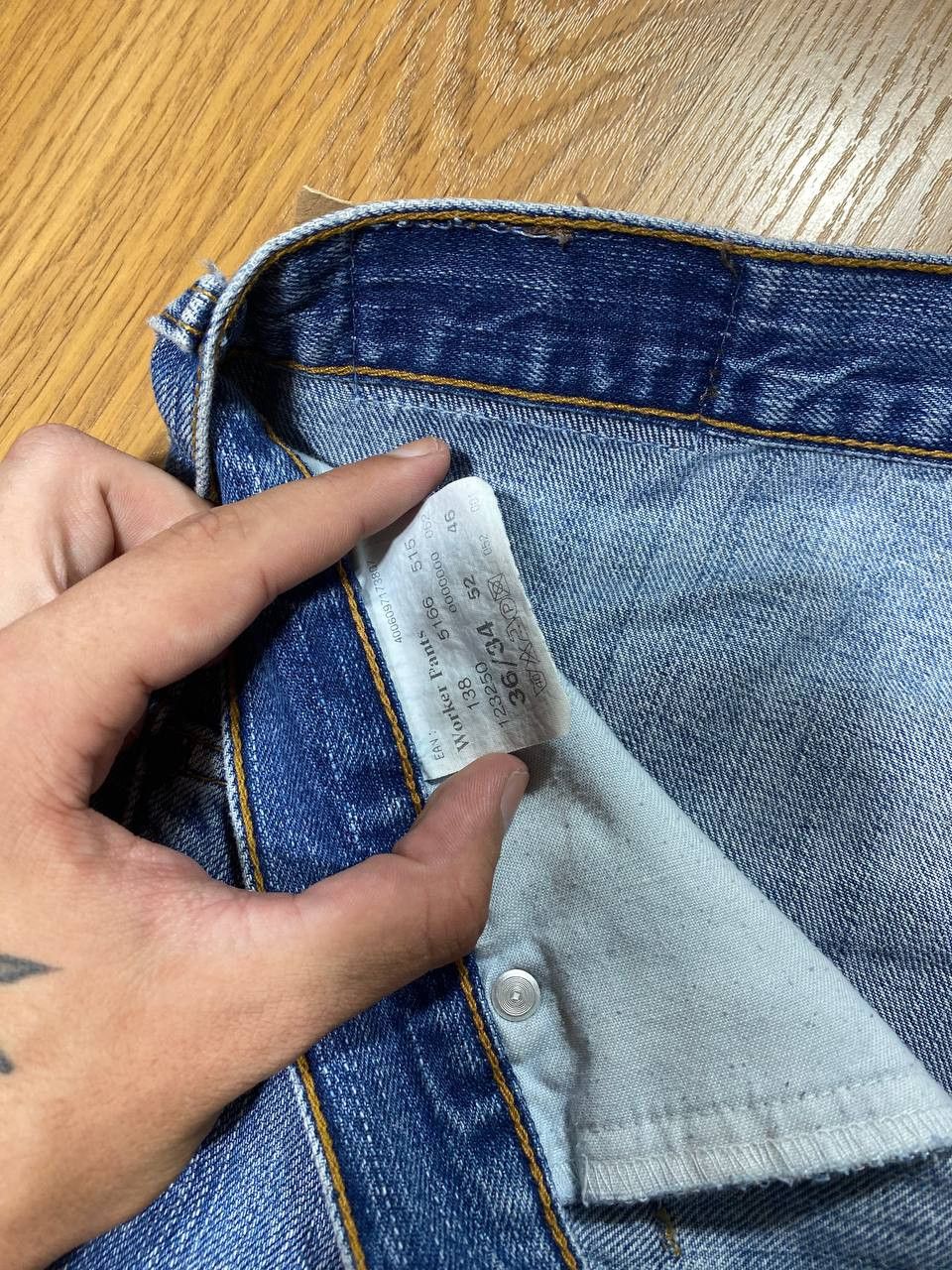 Jean × Mustang × Vintage Vintage 90s mustang jeans light blue wash Size US 36 / EU 52 - 3 Thumbnail
