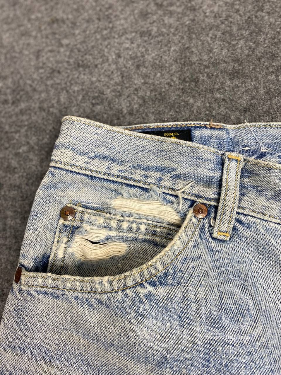 Lee vintage lee riders distressed reworked denim nice design Size US 31 - 11 Thumbnail