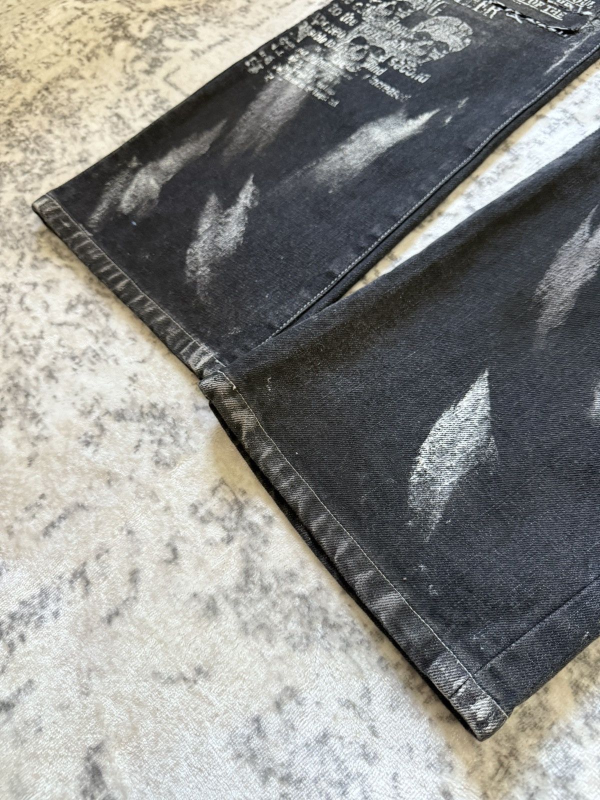 Japanese Brand Rare Bernings Sho Poems Riot Studded Flared Jeans Japan Size US 30 / EU 46 - 13 Thumbnail