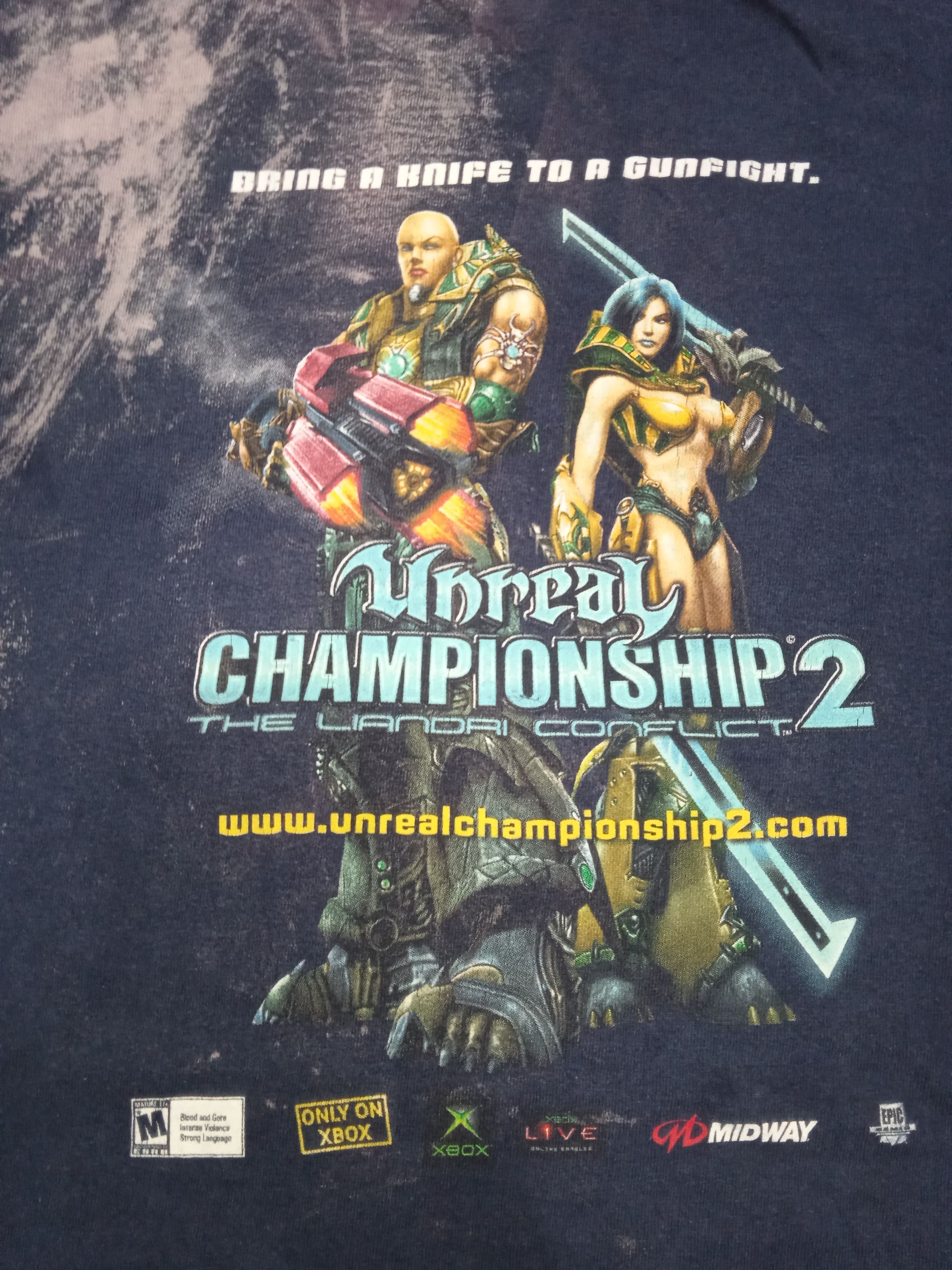 Vintage Vintage 2000s Unreal Championship 2 T-Shirt Xbox Size US XL / EU 56 / 4 - 5 Thumbnail