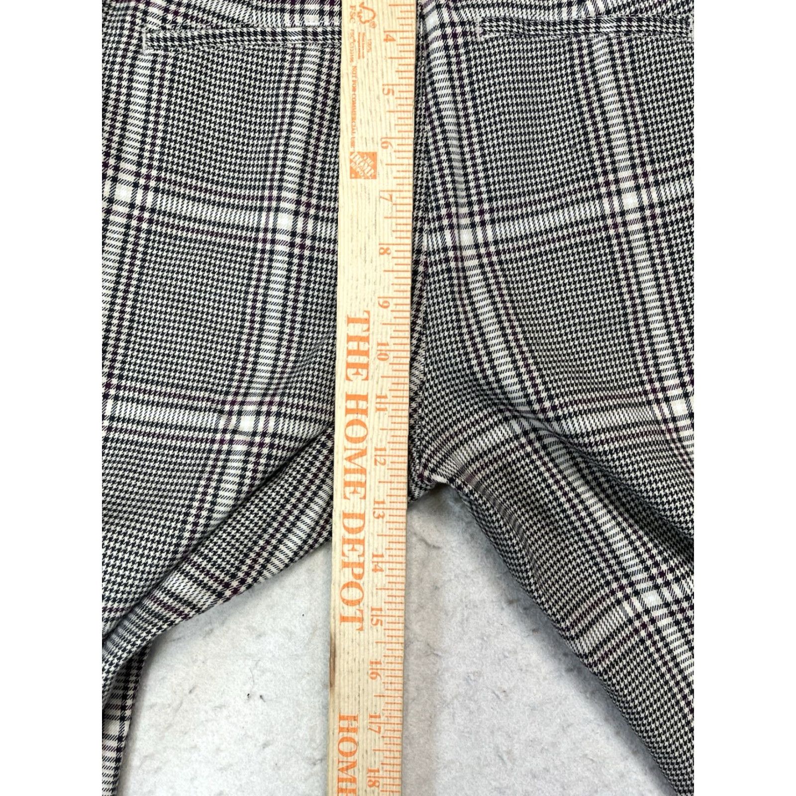 Abercrombie & Fitch Abercrombie & Fitch Pants Women's XS Plaid Brown High Rise Flare Inseam 25 in Casual Dress Pants Size 26" / US 2 / IT 38 - 4 Thumbnail