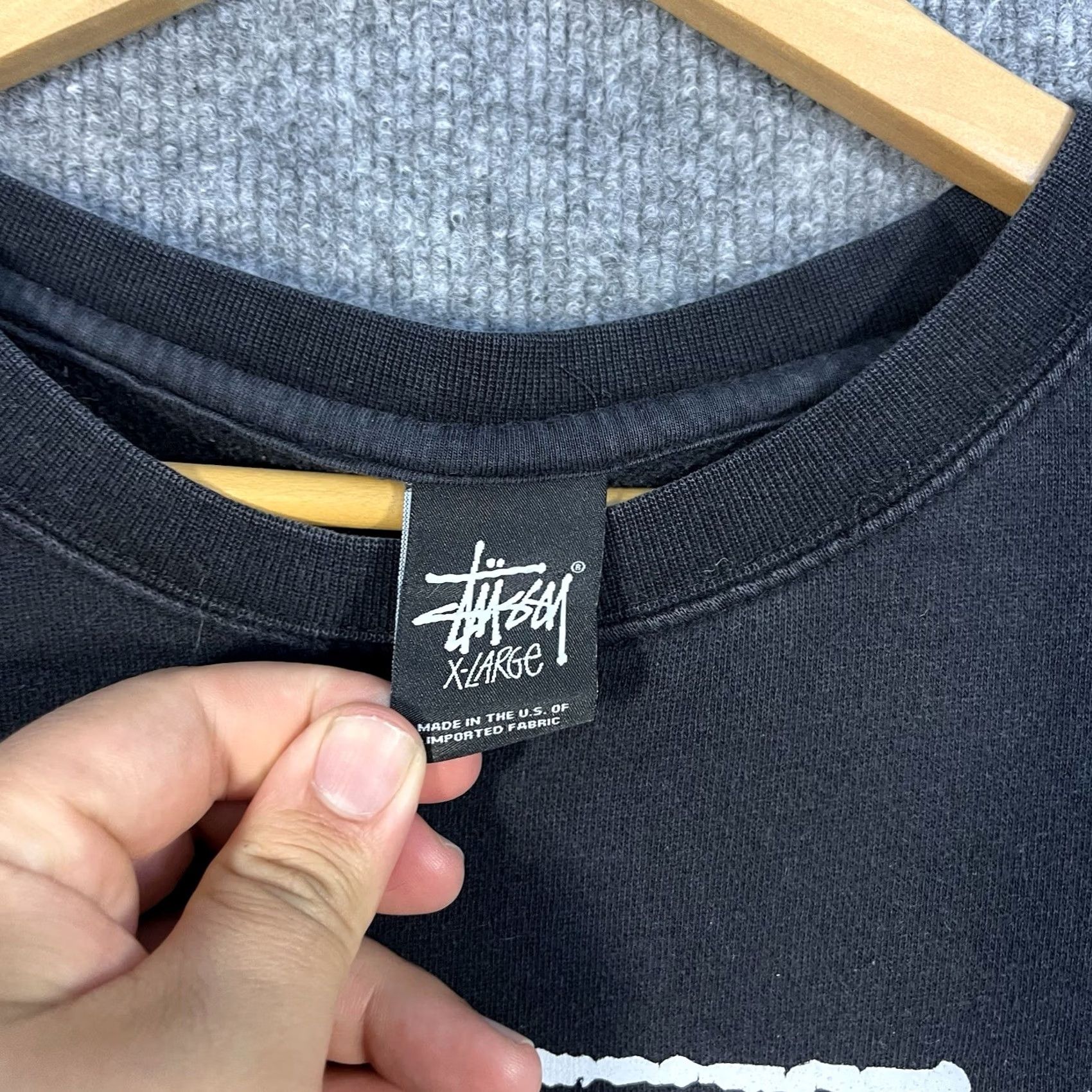 Vintage VINTAGE Stussy Sweatshirt Mens XL Black Crewneck Pullover Tokyo LA NY Size US XL / EU 56 / 4 - 5 Thumbnail
