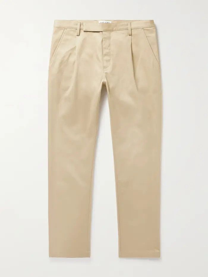 Saint Laurent Paris o1bcso1str1124 Classic Chino Pants in Beige Size US 34 / EU 50 - 1 Thumbnail