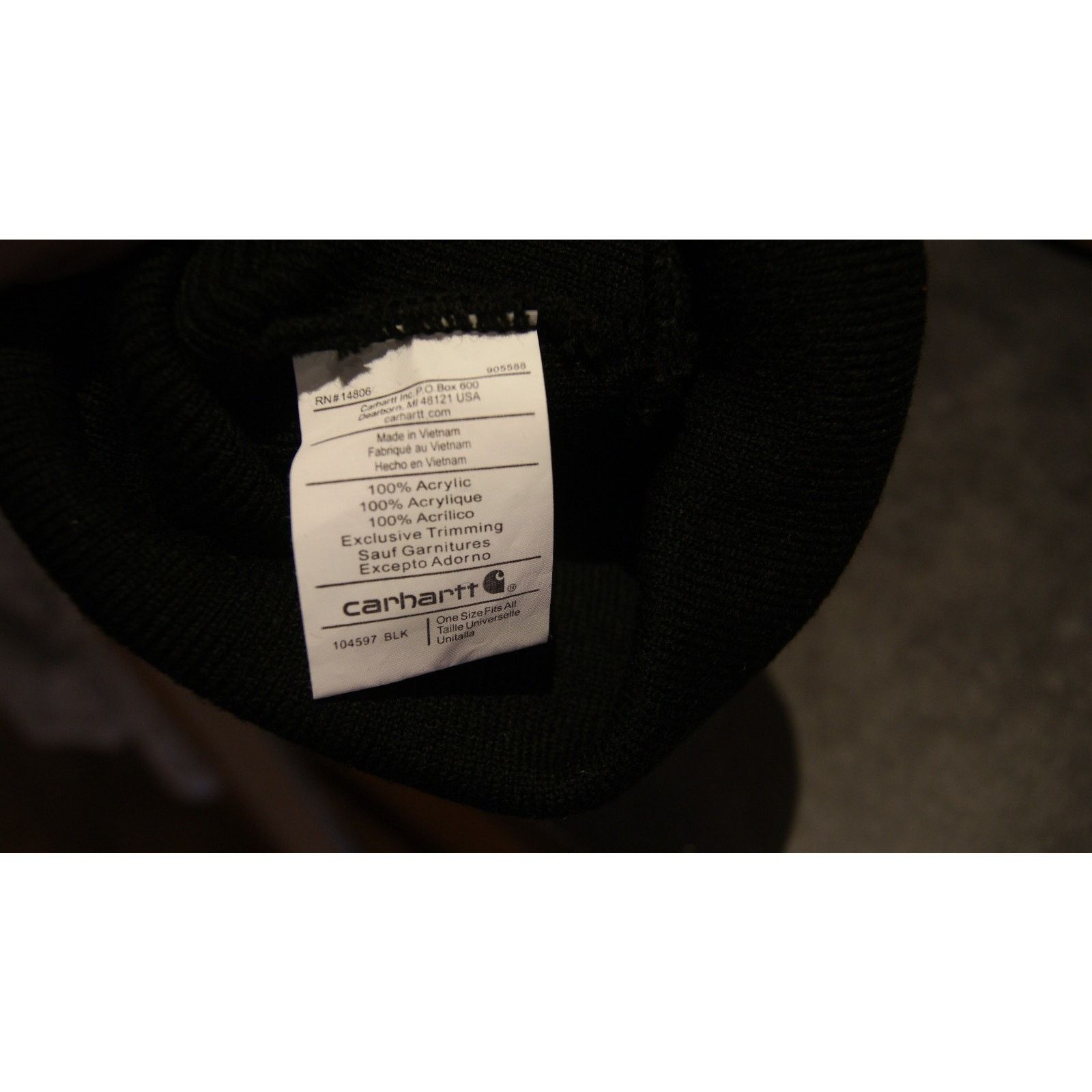 Carhartt Black John Deere Licensed Carhartt Stocking Hat Ski Cuff Cap Size ONE SIZE - 5 Thumbnail