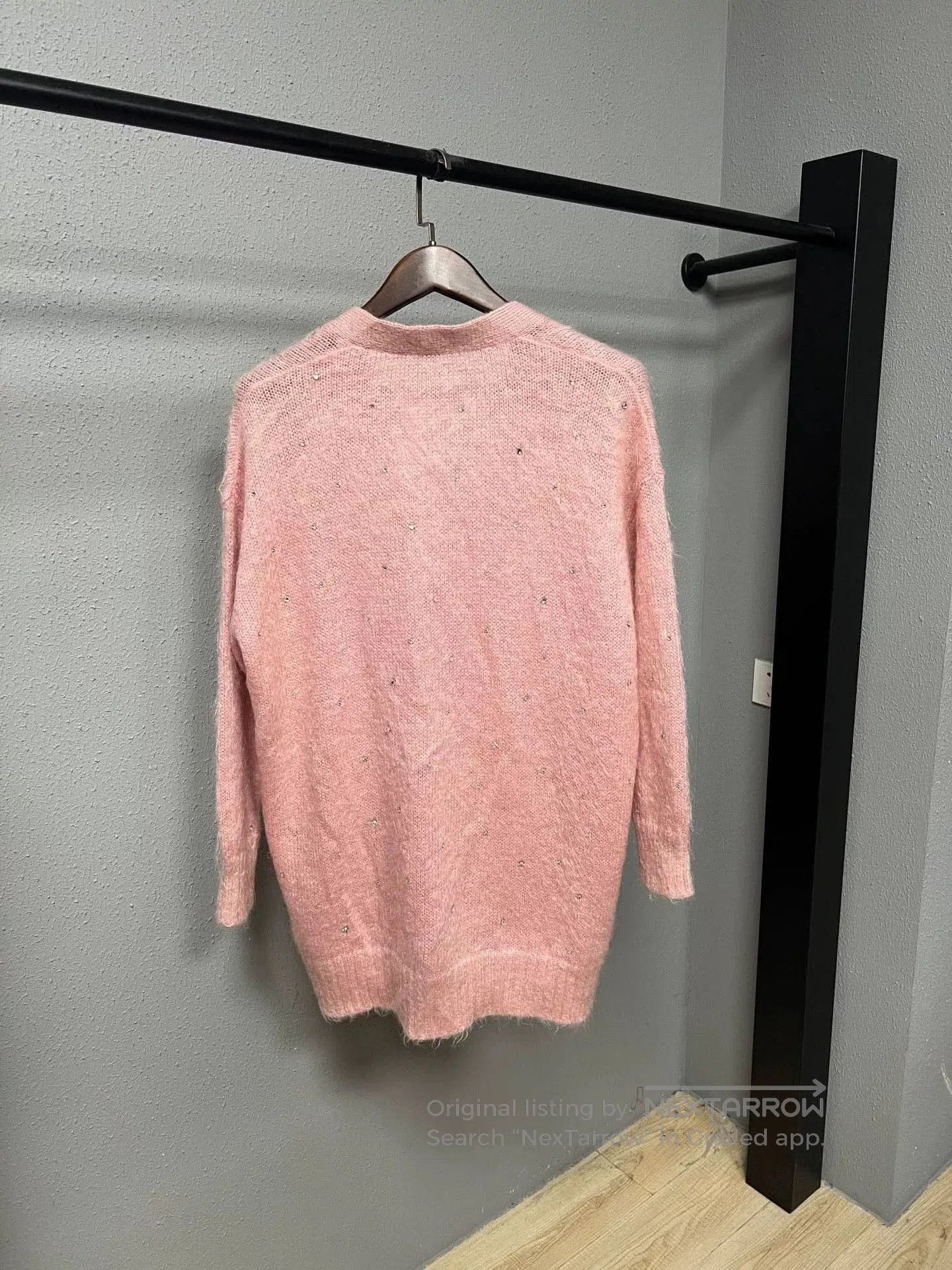 Miu Miu pink embellished cardigan by Miu Miu. Size M / US 6-8 / IT 42-44 - 2 Thumbnail