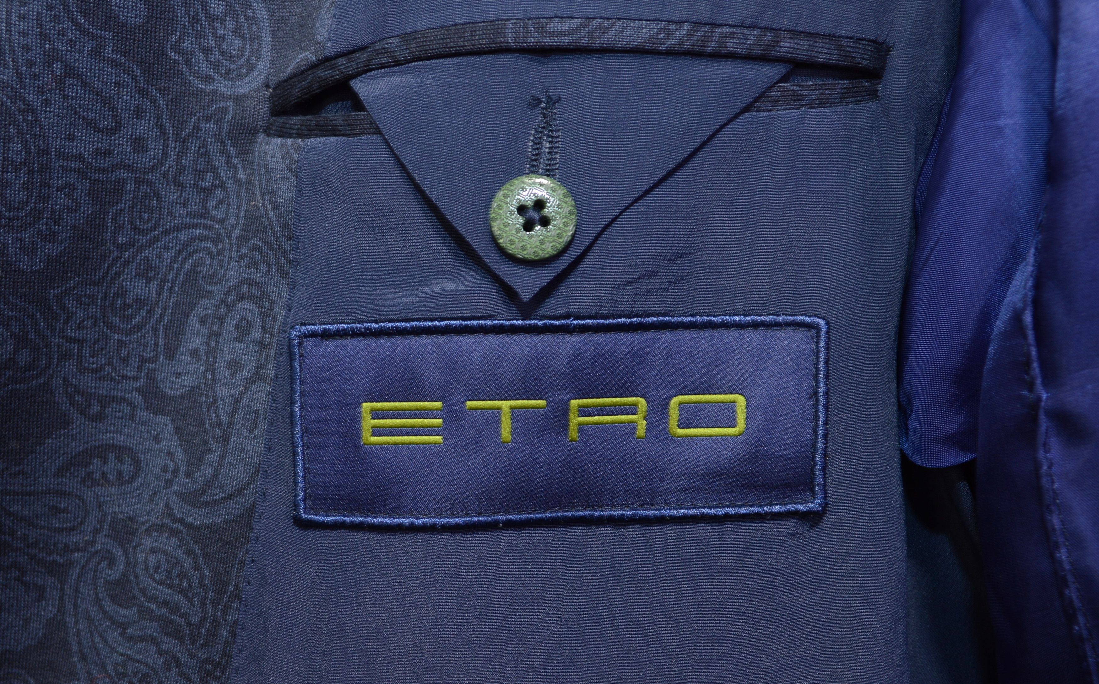 Etro Men's ETRO New Jersey Blazer 40US/UK 50IT Blue Cotton Size 40R - 11 Thumbnail