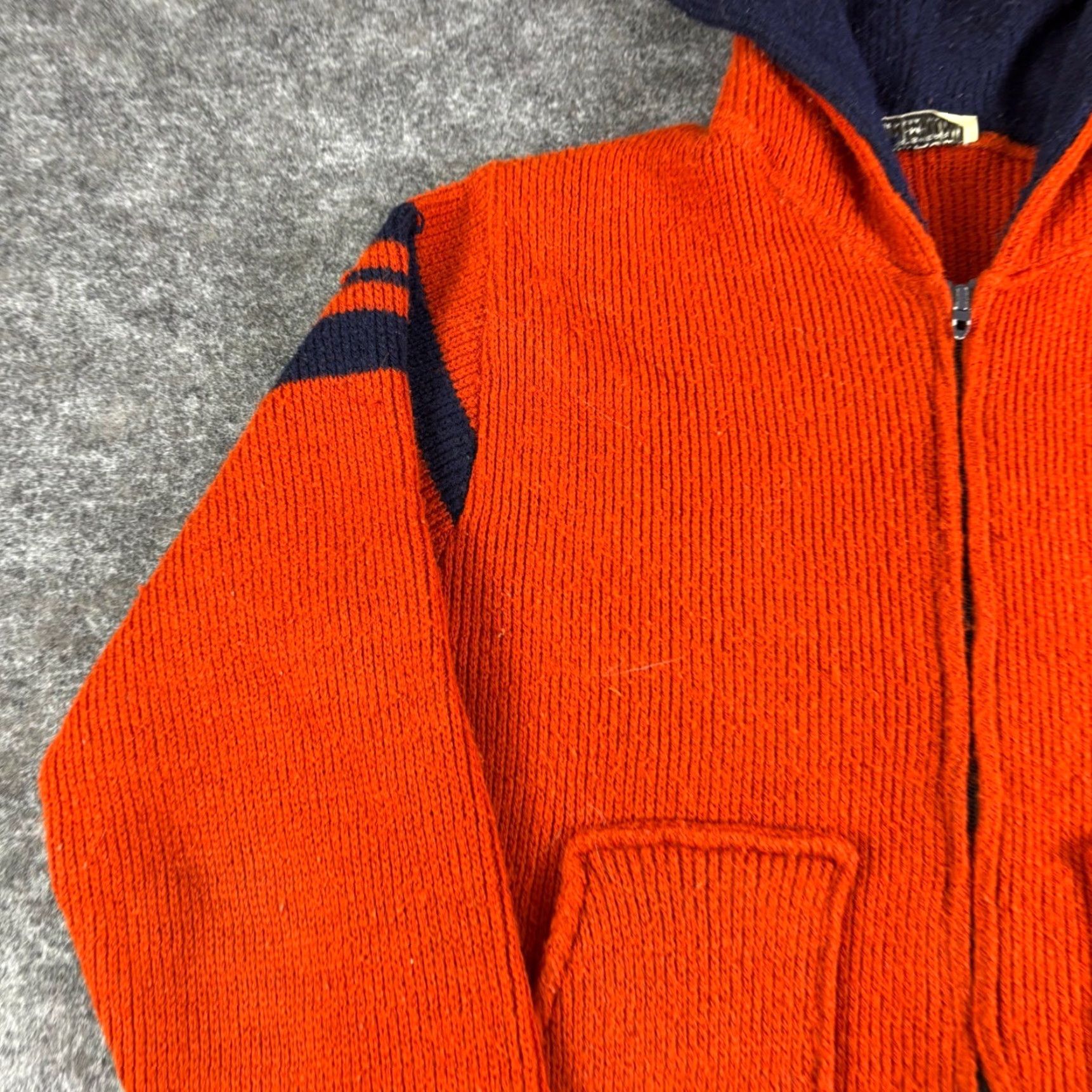 Vintage VINTAGE Heritage Sportswear Hoodie Knit Full Zip Orange Blue Stripe M Men Size US M / EU 48-50 / 2 - 7 Thumbnail