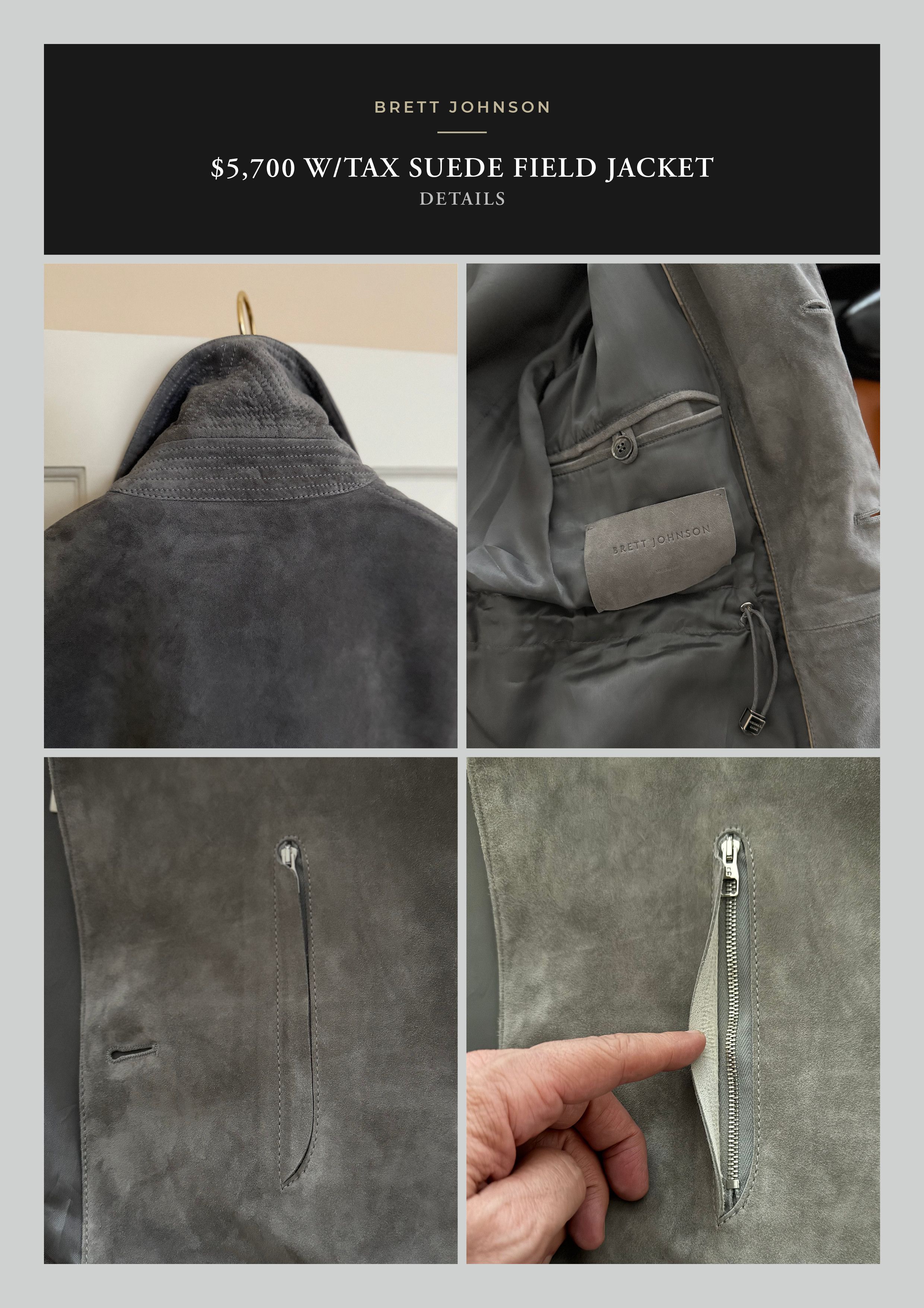 Other Best Dressed New Rare $5,700 w/tax Suede Field Jacket Size US L / EU 52-54 / 3 - 21 Thumbnail