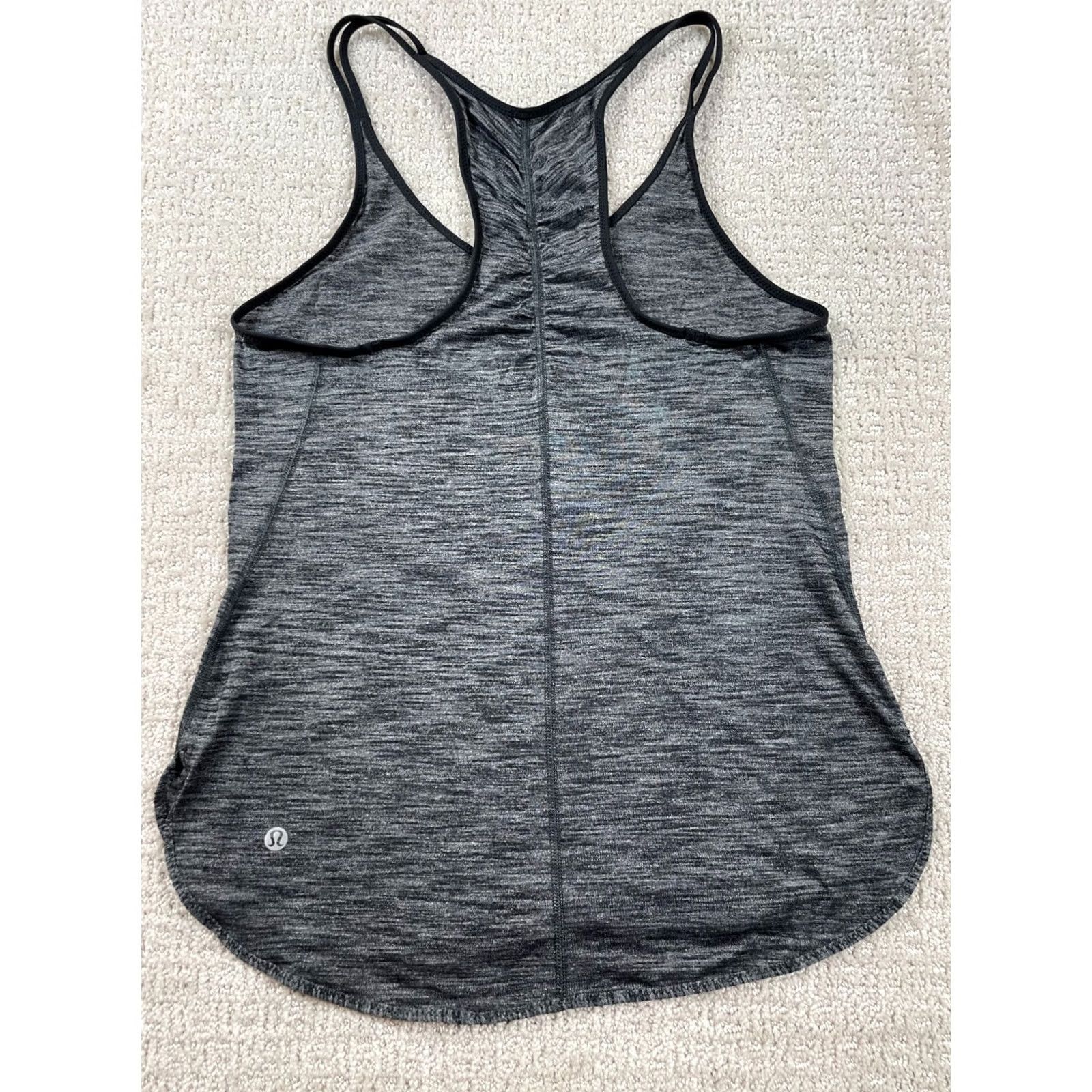 Lululemon Lululemon Tank Top Womens 4 What The Sport Singlet Heathered Gray Split Strap Sleeveless Racerback Athletic Basic Activewear Running Size S / US 4 / IT 40 - 4 Thumbnail
