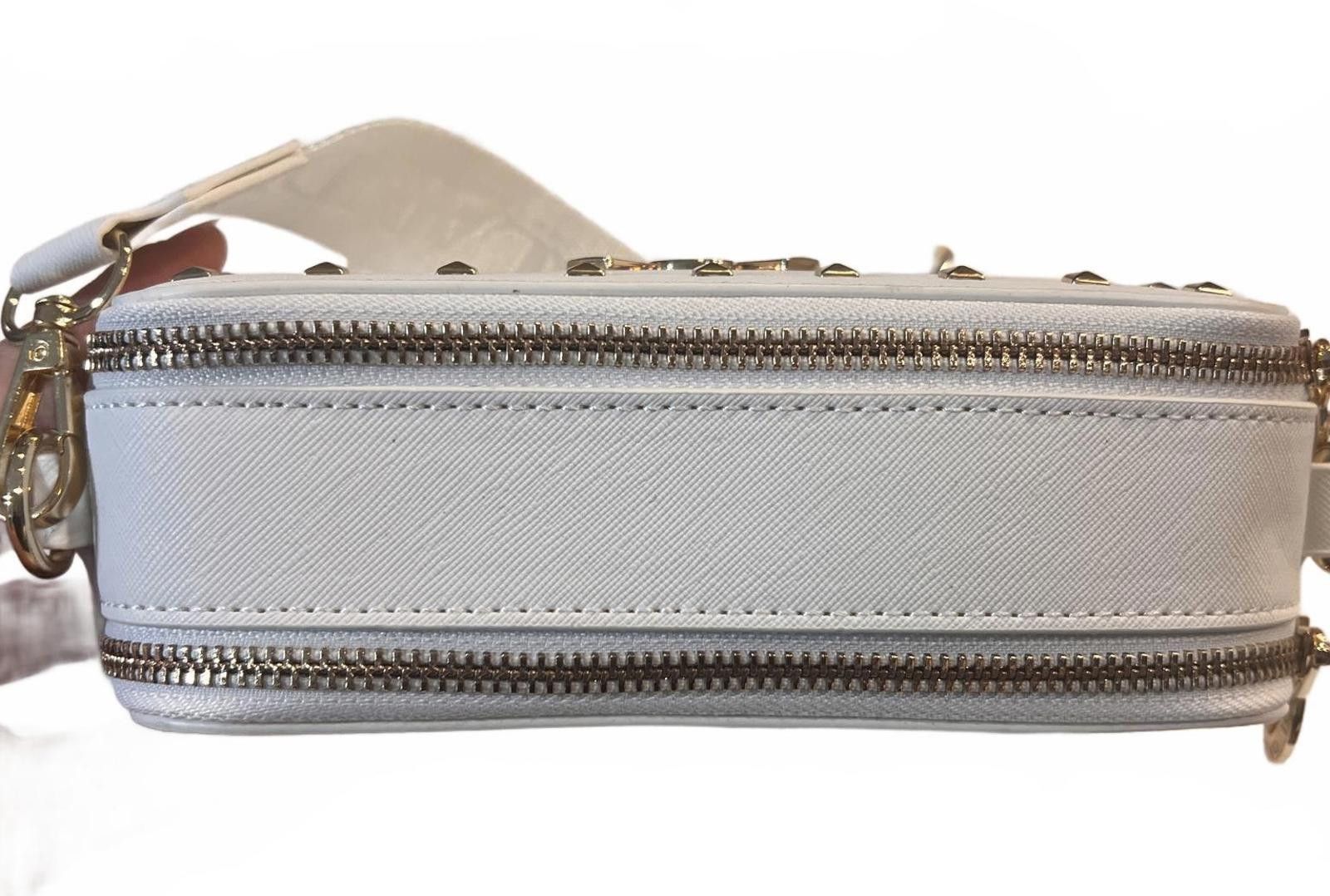 Valentino Orlandi NWT Orlando Valentino White Crossbody Bag with Gold Studs Size ONE SIZE - 4 Thumbnail
