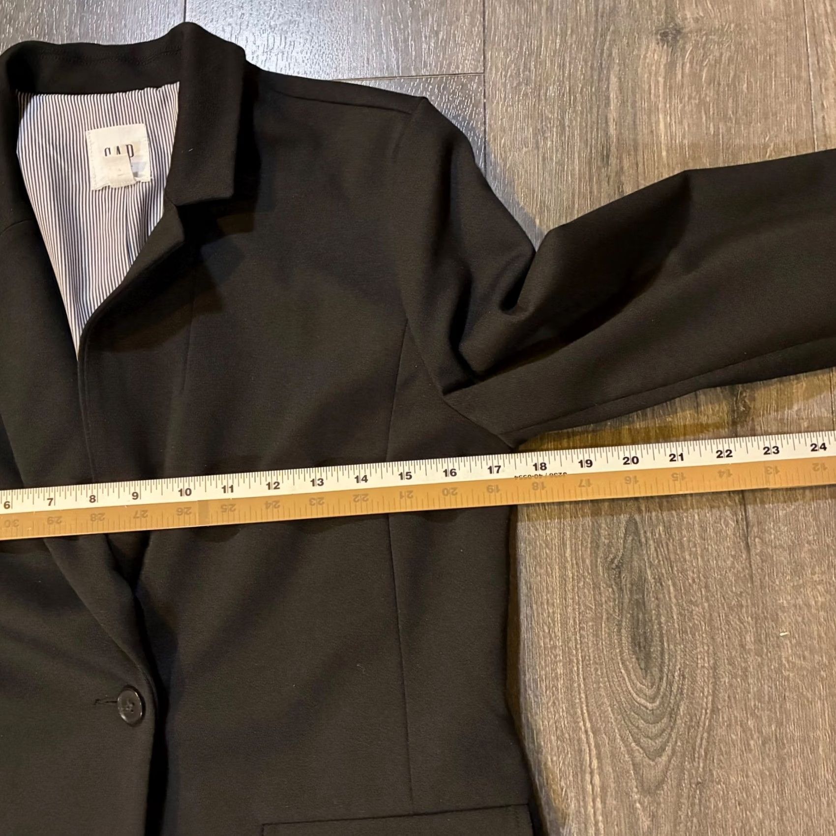 Gap GAP Blazer Womens Black One Button Career Office Jacket Shirt? Size S / US 4 / IT 40 - 7 Thumbnail