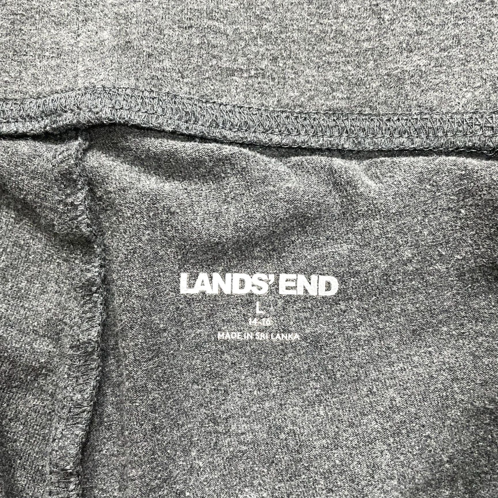 Lands' End Lands' End Compression Leggings Womens Large Grey Solid Stretch Athletic 36x27 Size 36" / US 14 / IT 50 - 4 Thumbnail