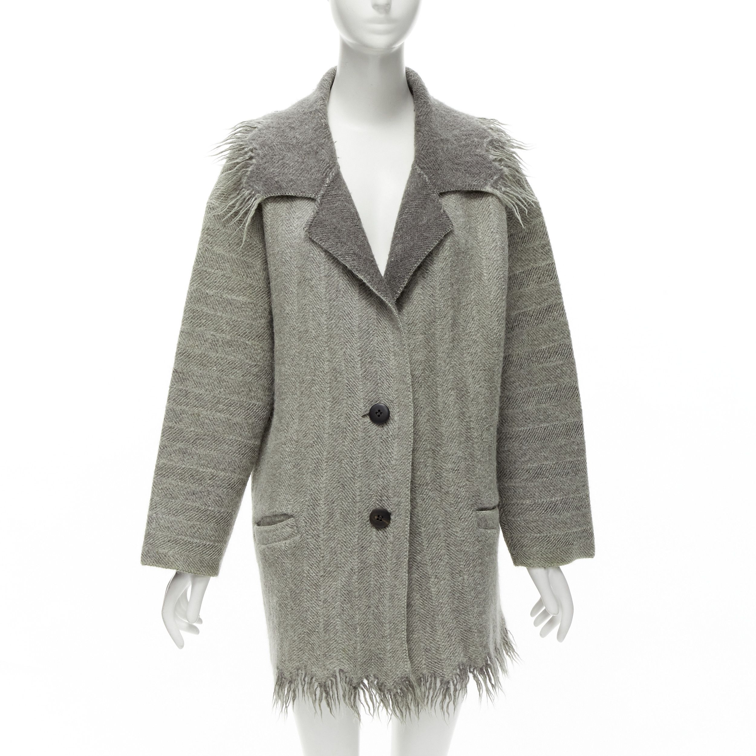 Issey Miyake ISSEY MIYAKE Vintage 1992 Runway grey frayed edge 