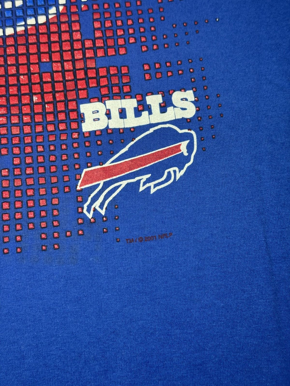 NFL × Vintage Vintage 90s Y2K Buffalo Bills Big Graphic Lrg Blue T Shirt Size US L / EU 52-54 / 3 - 3 Thumbnail