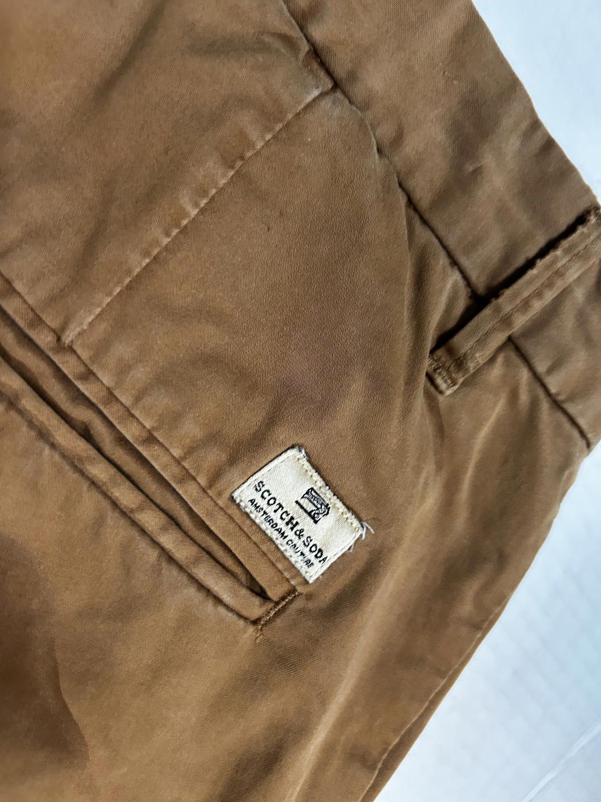 Scotch & Soda Scotch & Soda Bowie Slim Fit Chino Pants 32x34 Brown Stretch Size US 32 / EU 48 - 3 Thumbnail