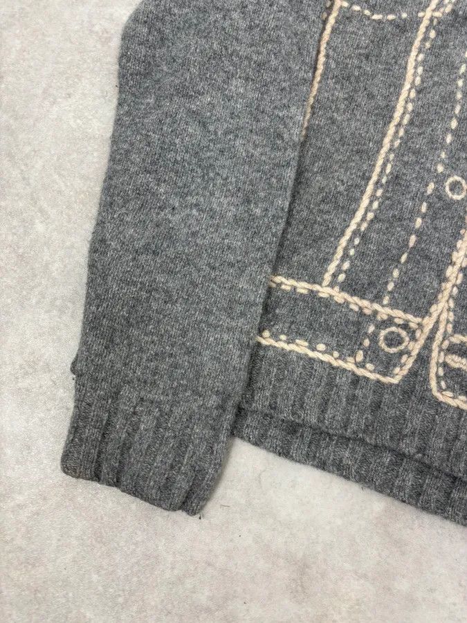 Moschino Moschino Grey Trompe L’Œil Wool Turtleneck Sweater Size US S / EU 44-46 / 1 - 7 Thumbnail