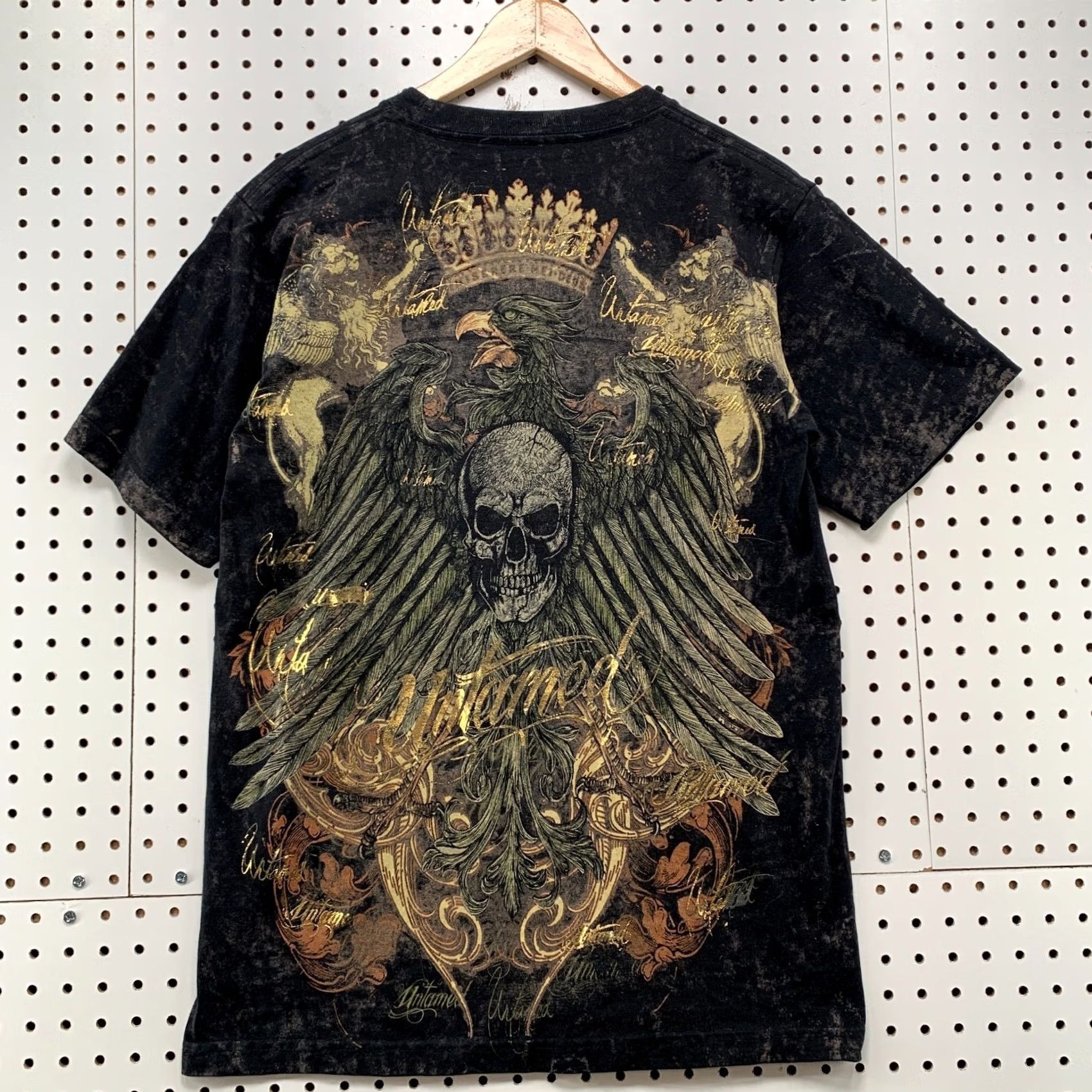Affliction Y2K C&H Sportswear Skull Wings AOP Shirt Black Mens Medium Affliction 19.5x28.5 Size US M / EU 48-50 / 2 - 2 Thumbnail