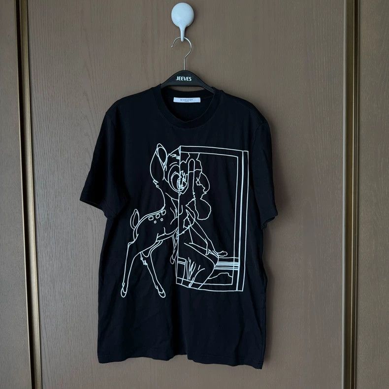 Givenchy Givenchy Best-selling black sketch deer Bambi short-sleeve Size US XS / EU 42 / 0 - 1 Thumbnail
