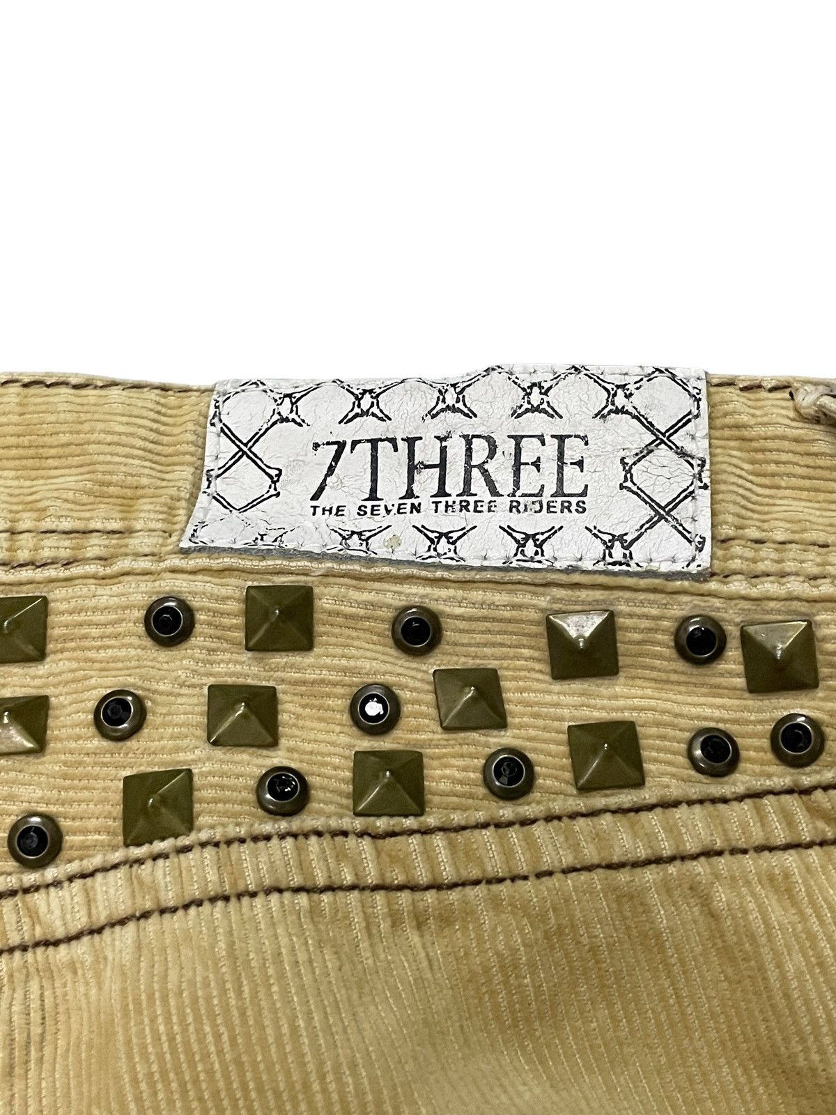 GOSTAR DE FUGA × Hysteric Glamour The 7three Japan Studded Rhinestones Corduroy Brown Pants Size US 32 / EU 48 - 18 Thumbnail