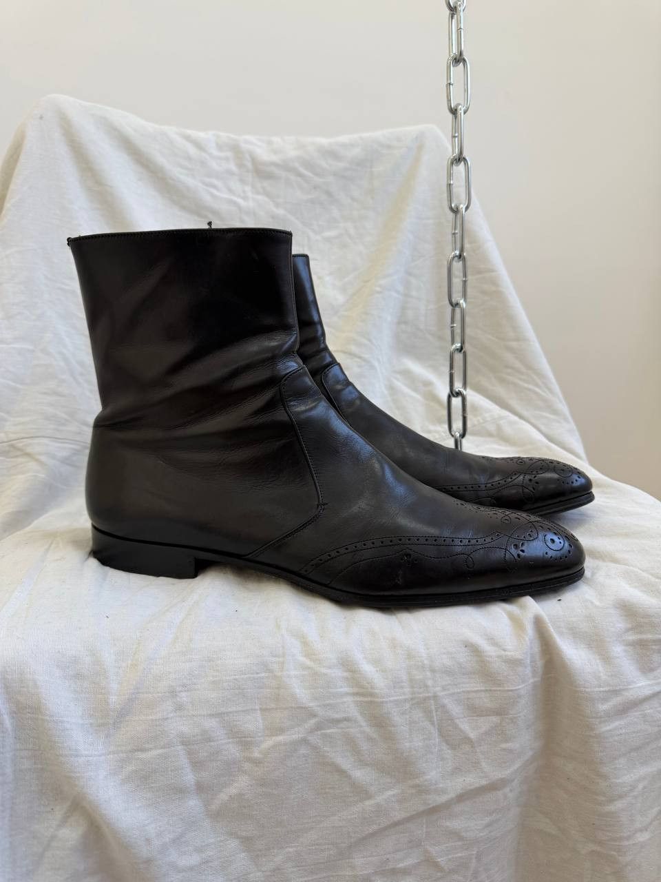 Prada Vintage Prada Leather High 90s Luxury High Avant-Garde Size US 10.5 / EU 43-44 - 1 Thumbnail