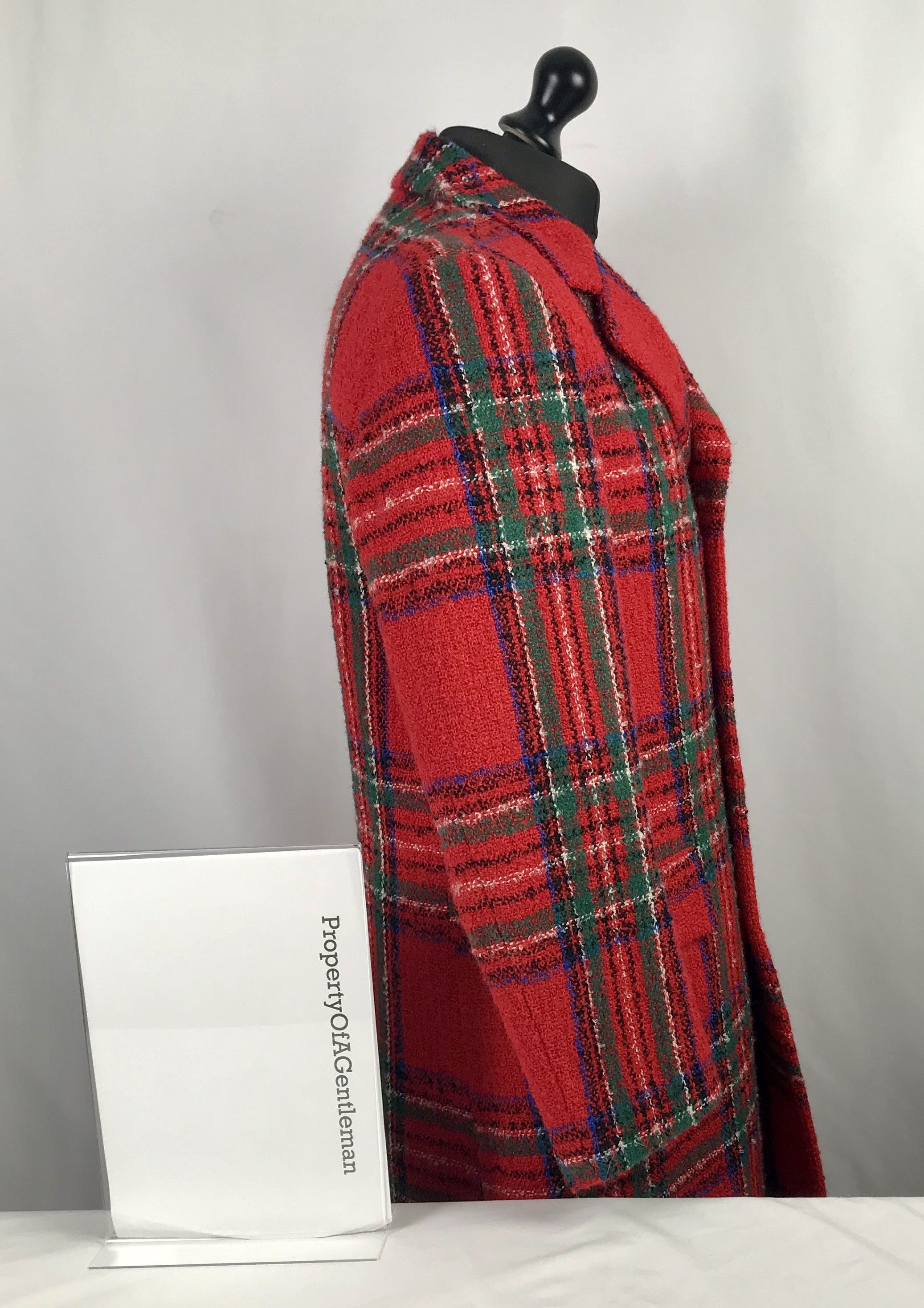 Gucci Gucci Men's Red Tartan Overcoat Size US L / EU 52-54 / 3 - 2 Thumbnail