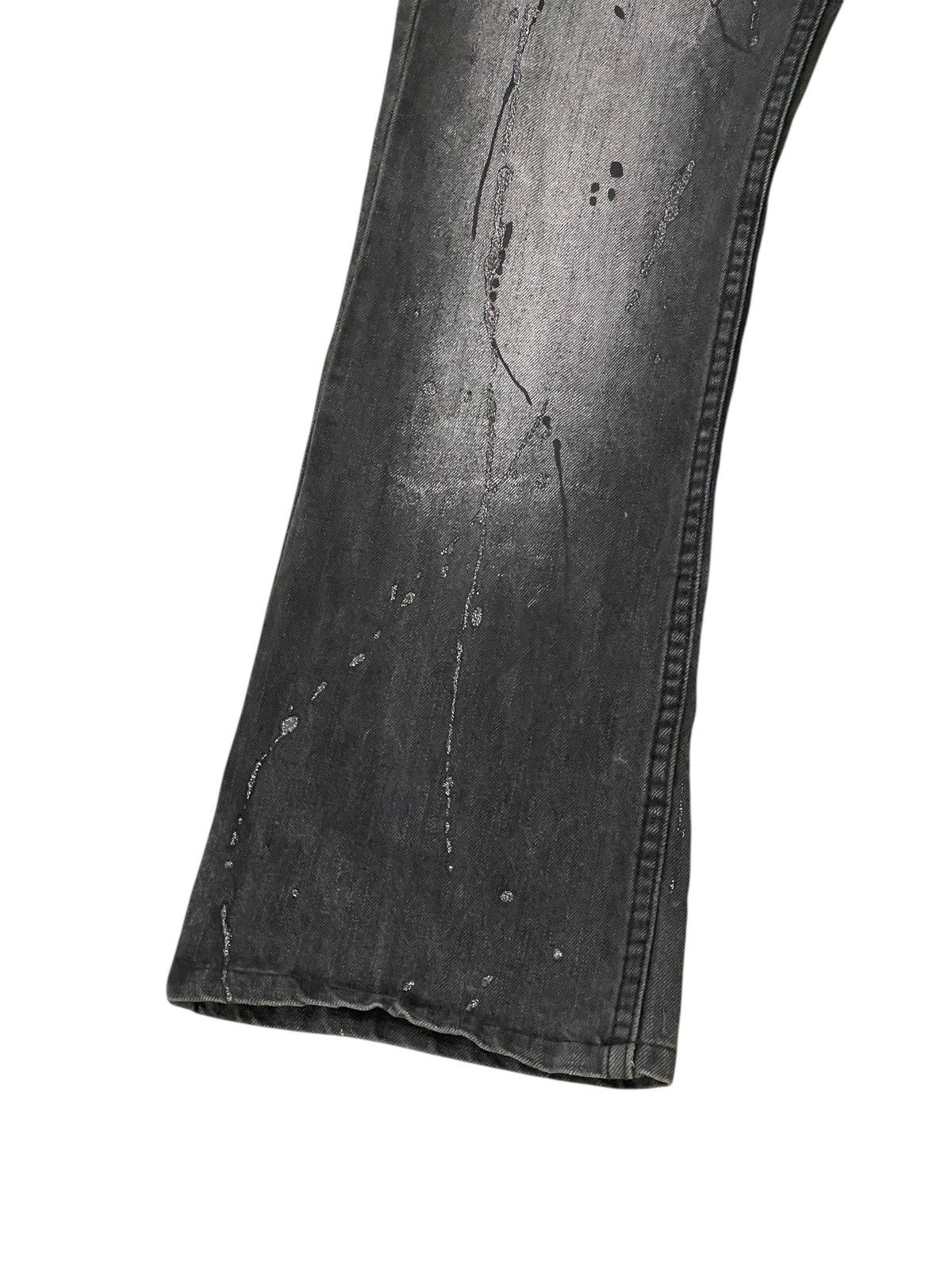 Japanese Brand Flare Jeans KUI Faded Distress Skull Boot Cut 1🟦2 Size US 31 - 13 Thumbnail