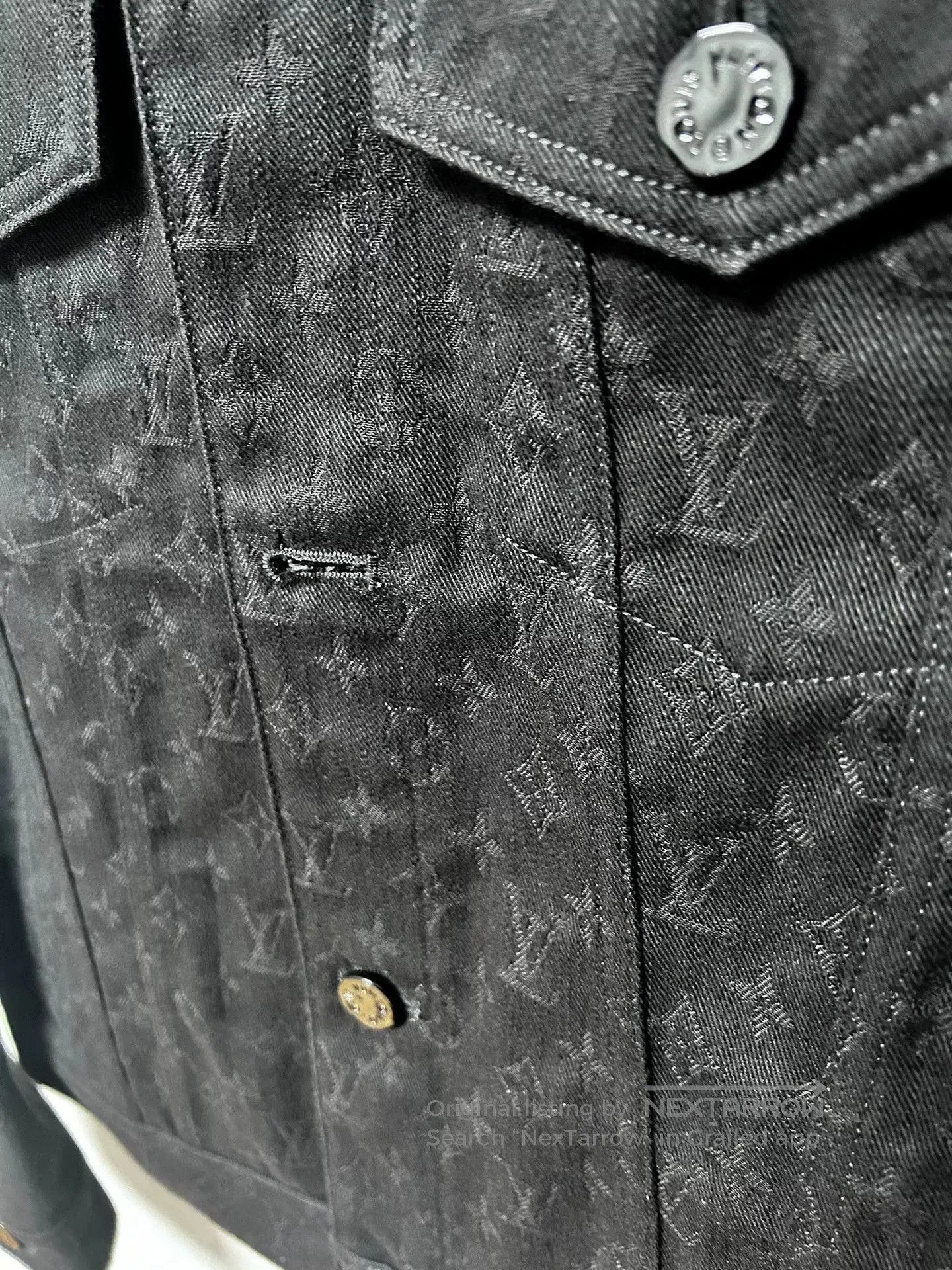 Louis Vuitton Louis Vuitton Black Patterned Denim Jacket. Size US S / EU 44-46 / 1 - 3 Thumbnail