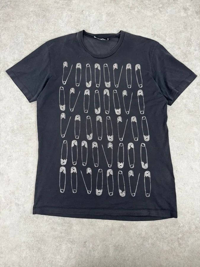 Dsquared2 SS2017 Dsquared2 Black Safety Pin Print T-Shirt Size US L / EU 52-54 / 3 - 1 Thumbnail