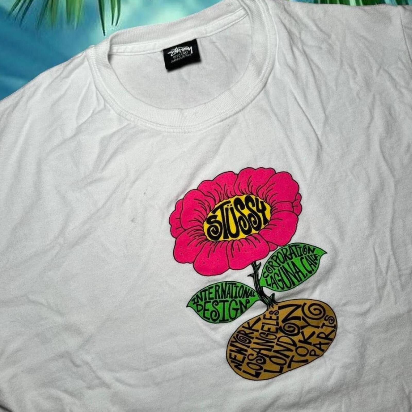 Stussy Stussy Pink Sunflower S21 Summer 21 Skater Surf Streetwear Size US M / EU 48-50 / 2 - 3 Thumbnail