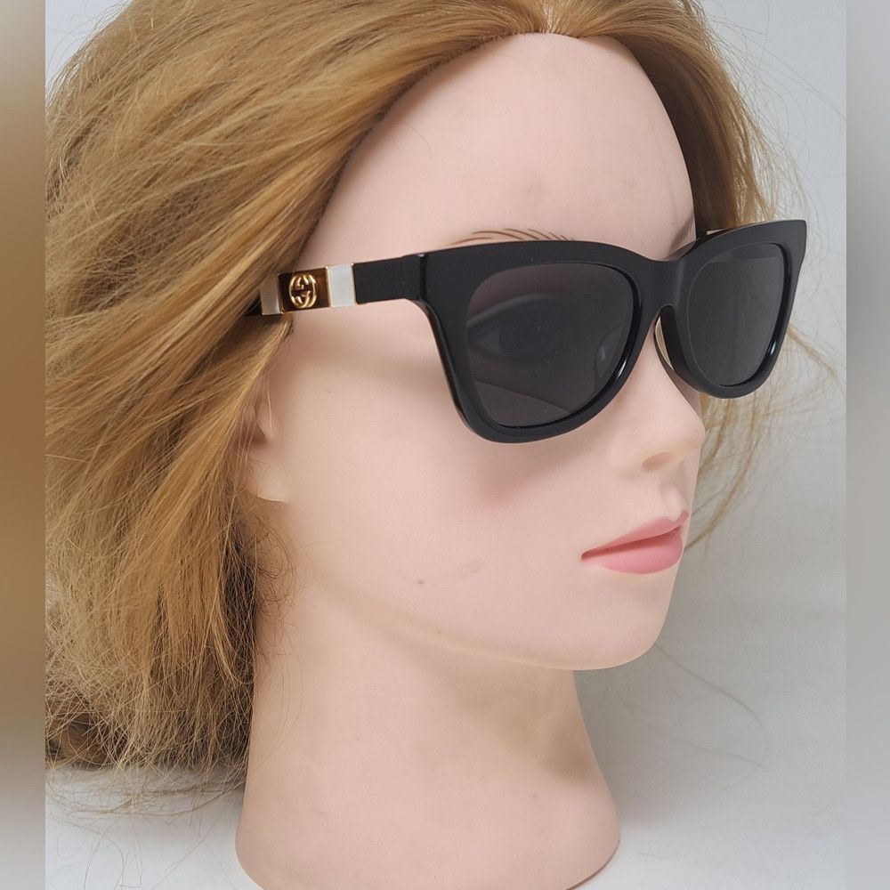 Gucci Gucci Sunglasses Cat Eye Mother of Pearl Black Gray GG0598S Size ONE SIZE - 5 Thumbnail
