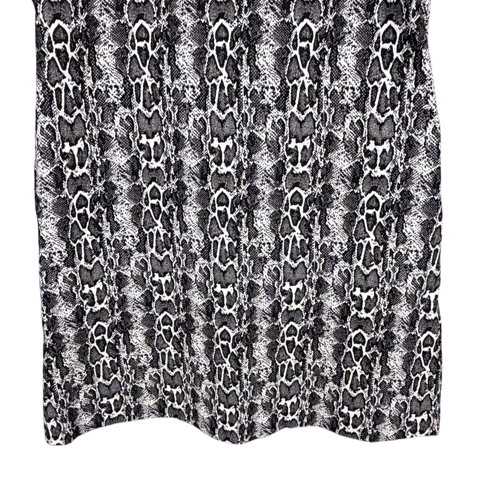 Other Karen Kane Women's Medium Black White Snakeskin Print Dress Size M / US 6-8 / IT 42-44 - 4 Thumbnail