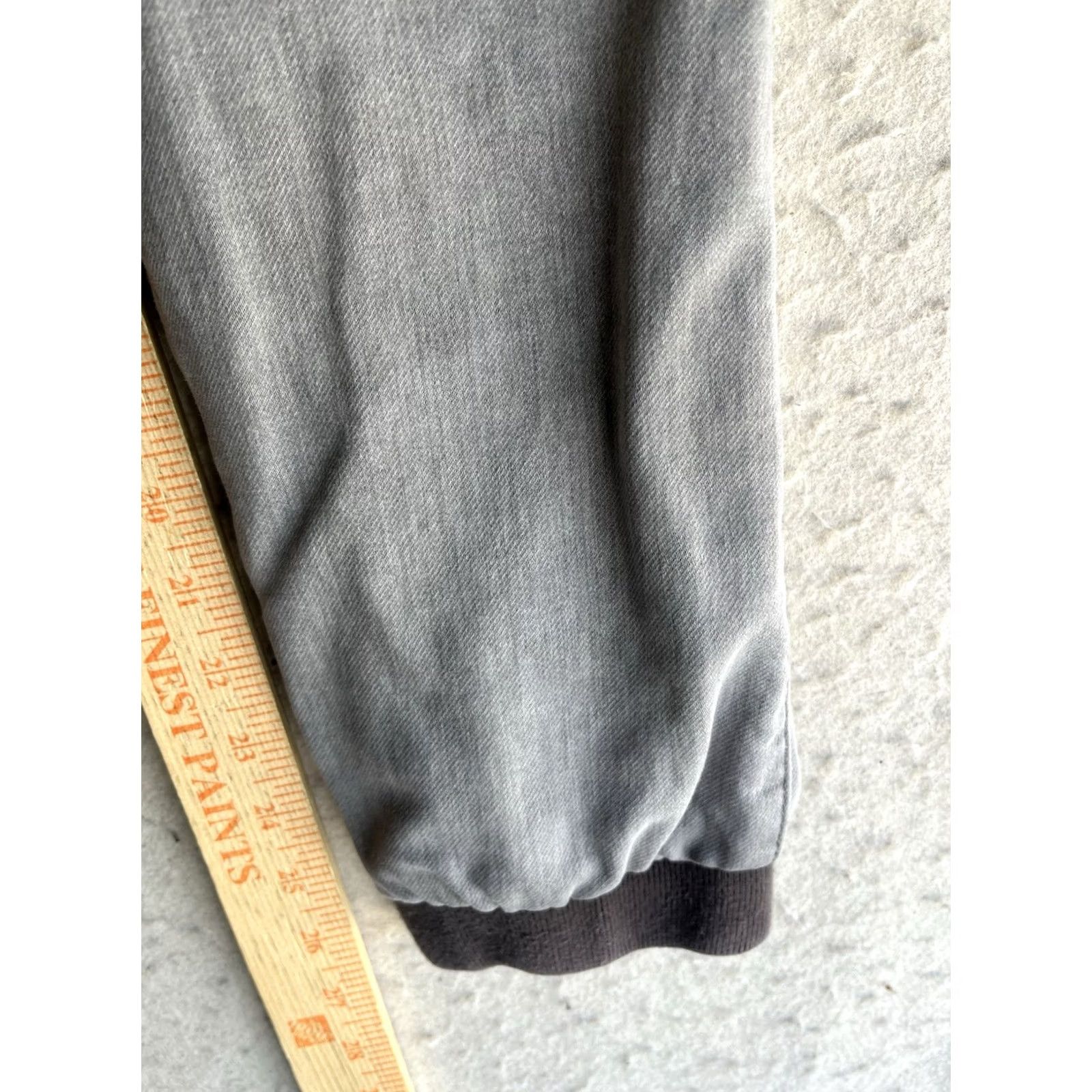 Denime Track Denim Jogger Pants Mens Cotton Denim Gray 28 Elastic Cuffs Adjustable Waist Skinny Inseam 30 Size US 28 / EU 44 - 5 Thumbnail
