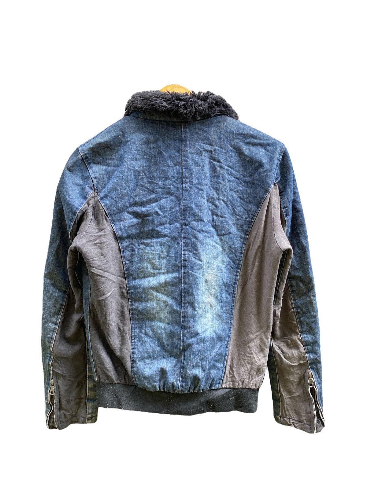 If Six Was Nine × In The Attic × Le Grande Bleu (L.G.B.) 1990’s SFZ Faux Fur Washed Blue Denim Size US M / EU 48-50 / 2 - 3 Thumbnail