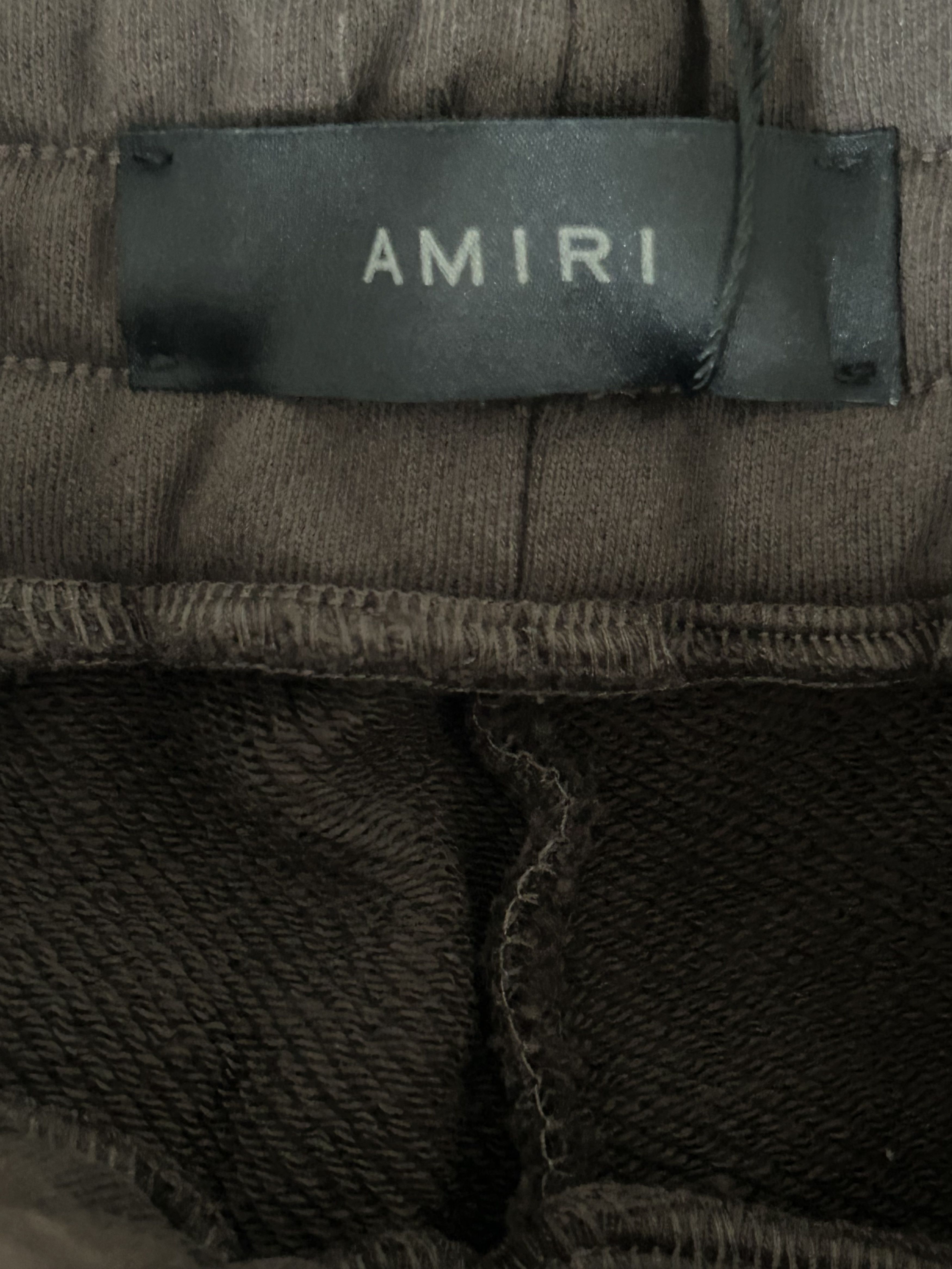 Amiri Amiri Brown & White Puff Logo Sweatpants Size US 30 / EU 46 - 3 Thumbnail