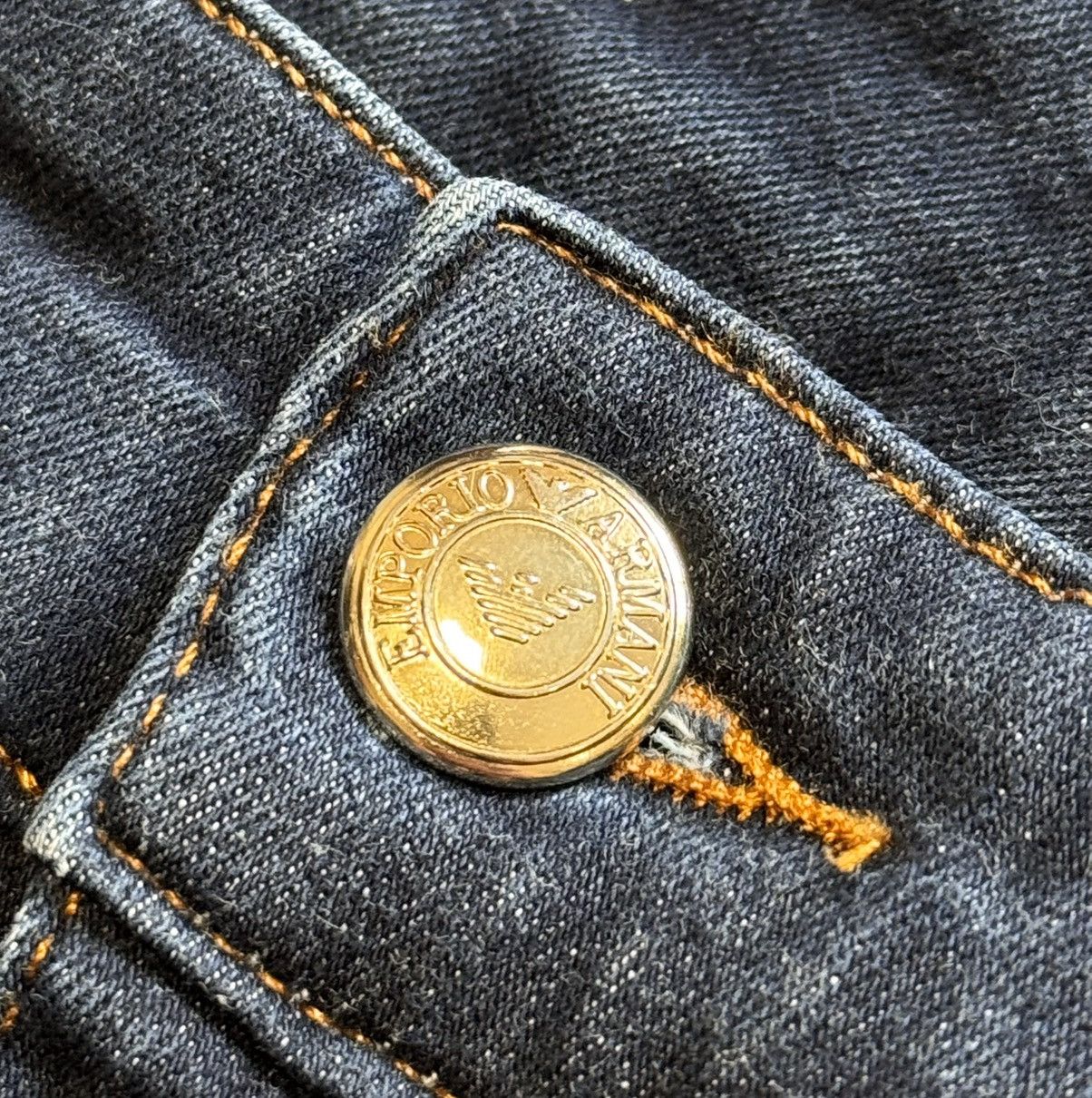 Armani × Emporio Armani Vintage Emperio Armani Big Logo Denim Jeans Pants Size US 33 - 6 Thumbnail