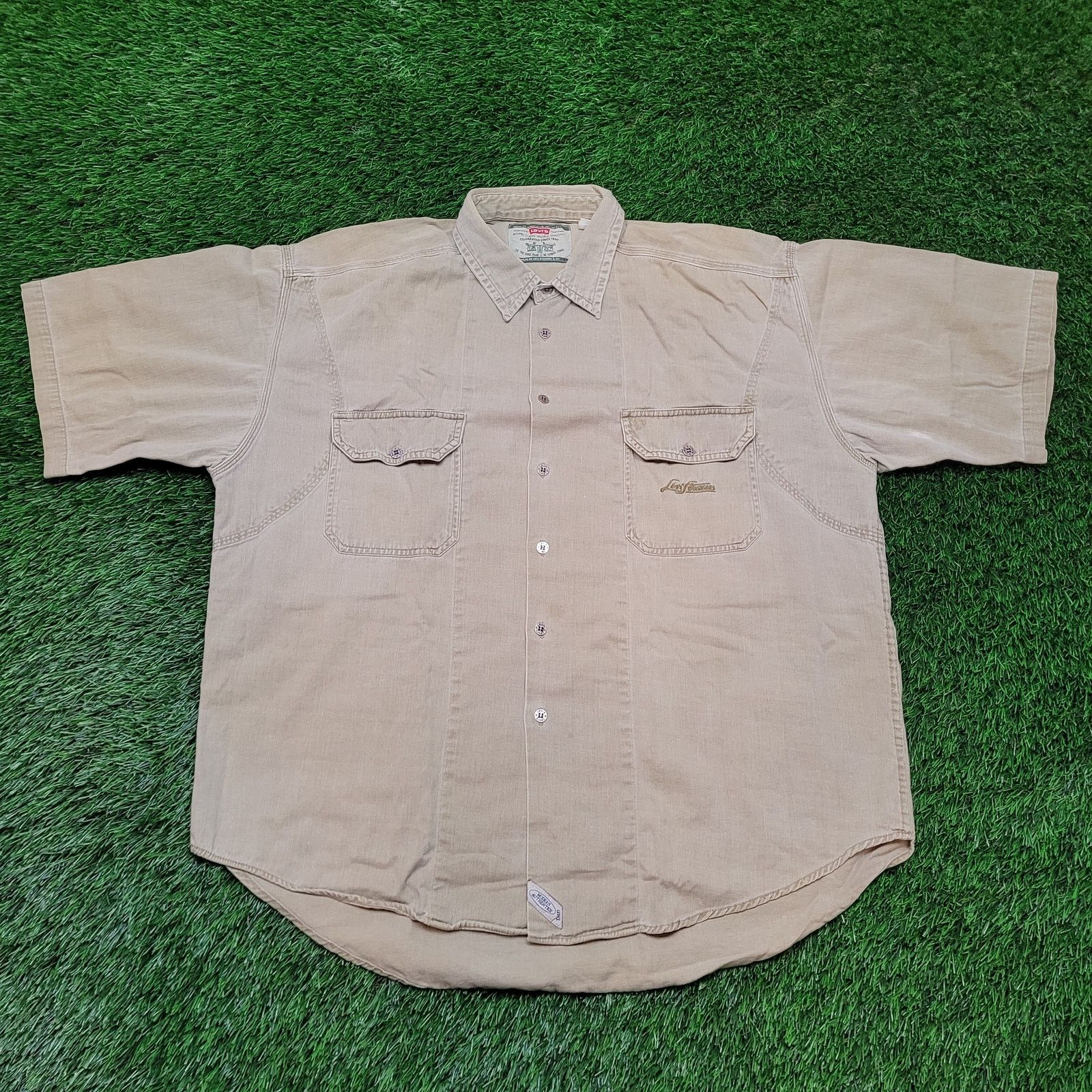 Levi's VTG Levi's Oversized Baggy Workwear Shirt 2XL 3XL 27" Chest Size US XXL / EU 58 / 5 - 1 Thumbnail