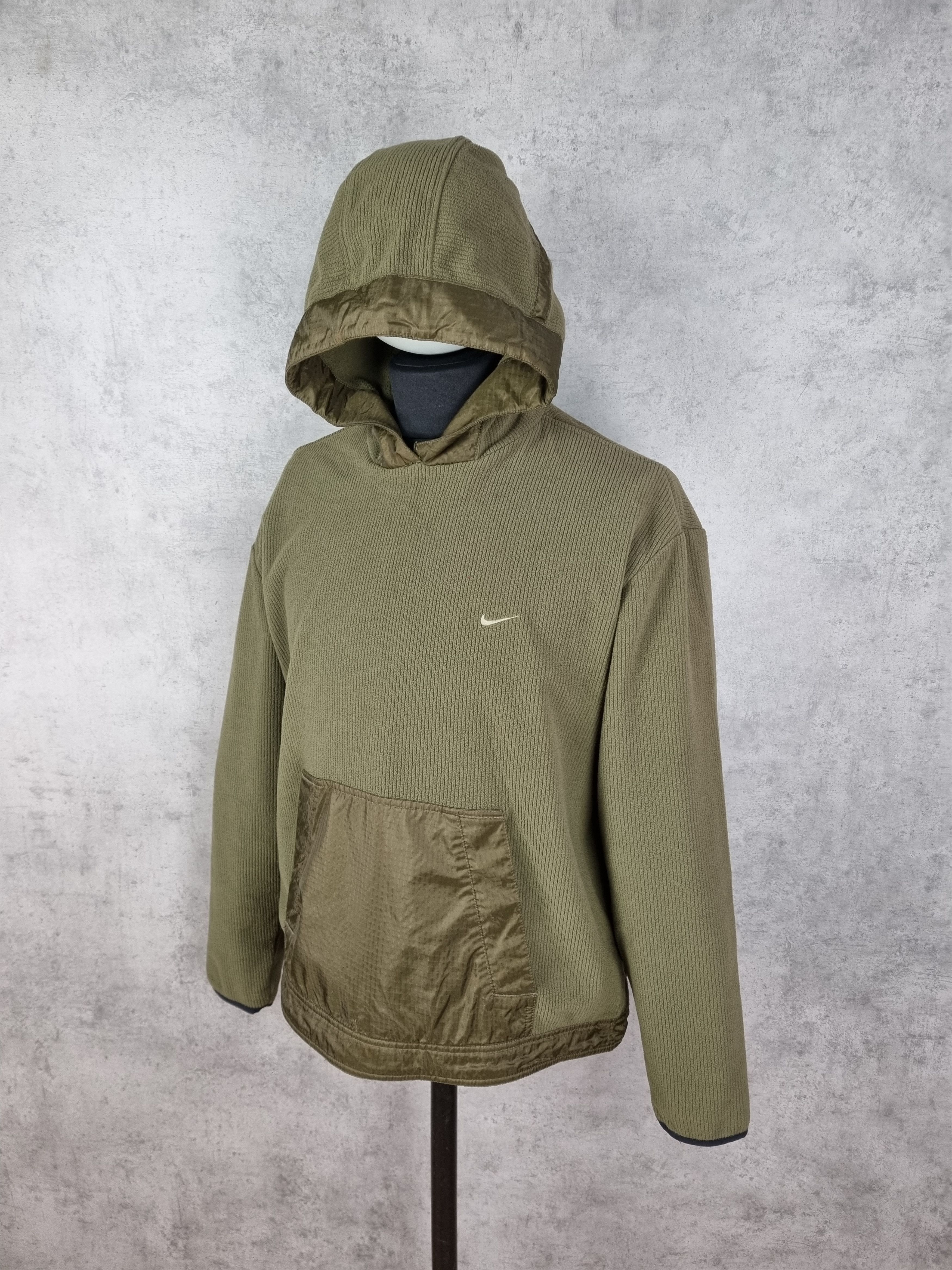 Nike × Vintage Vintage NIKE Small Swoosh Fleece Hoodie Travis Scott style Size US L / EU 52-54 / 3 - 5 Thumbnail