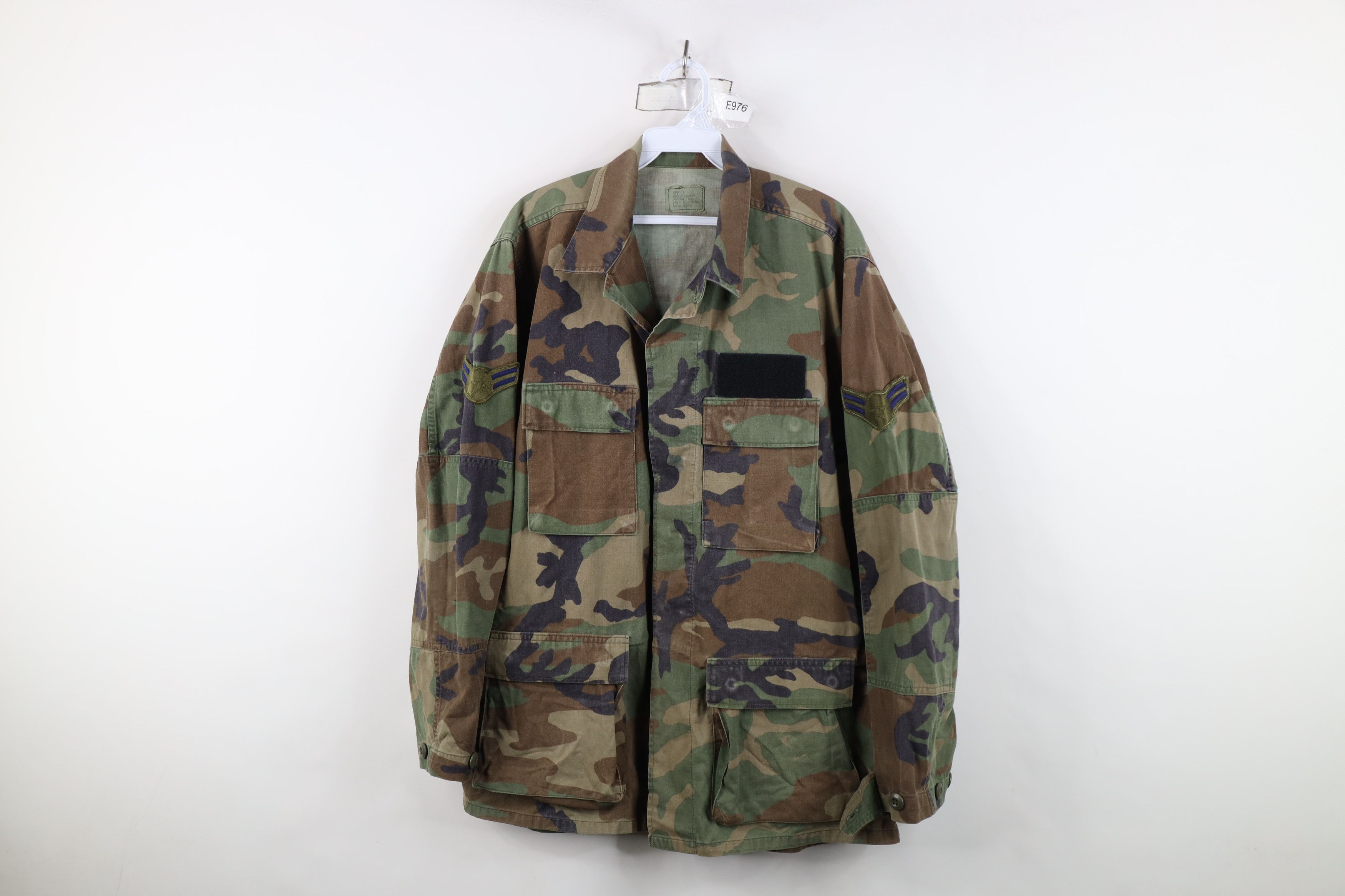Vintage Vintage 90s Issued Woodland Camouflage Combat Jacket USA Size US M / EU 48-50 / 2 - 1 Thumbnail