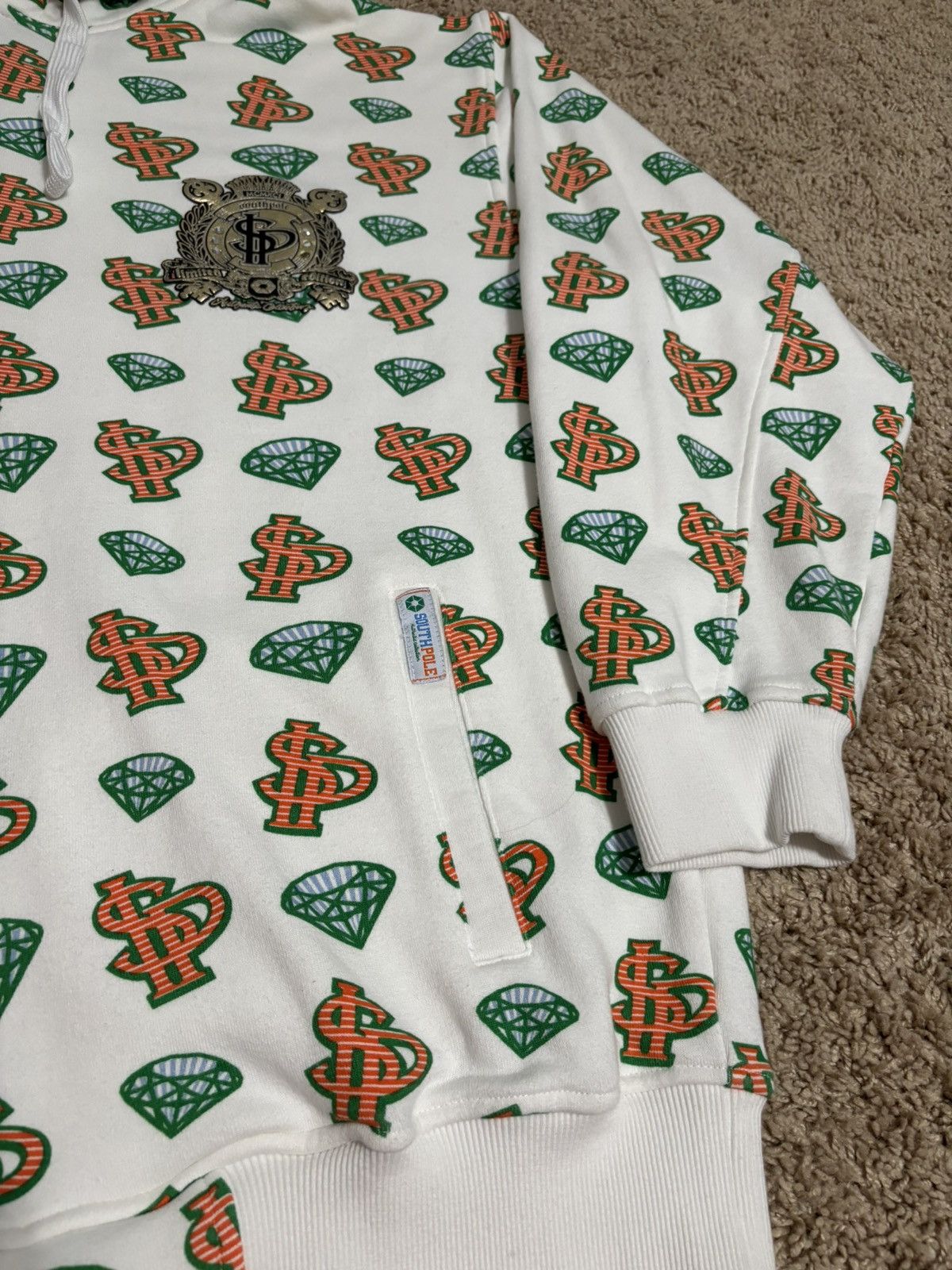 Southpole Southpole Y2K Dollars and Diamonds Zip Up Hoodie Size US L / EU 52-54 / 3 - 3 Thumbnail