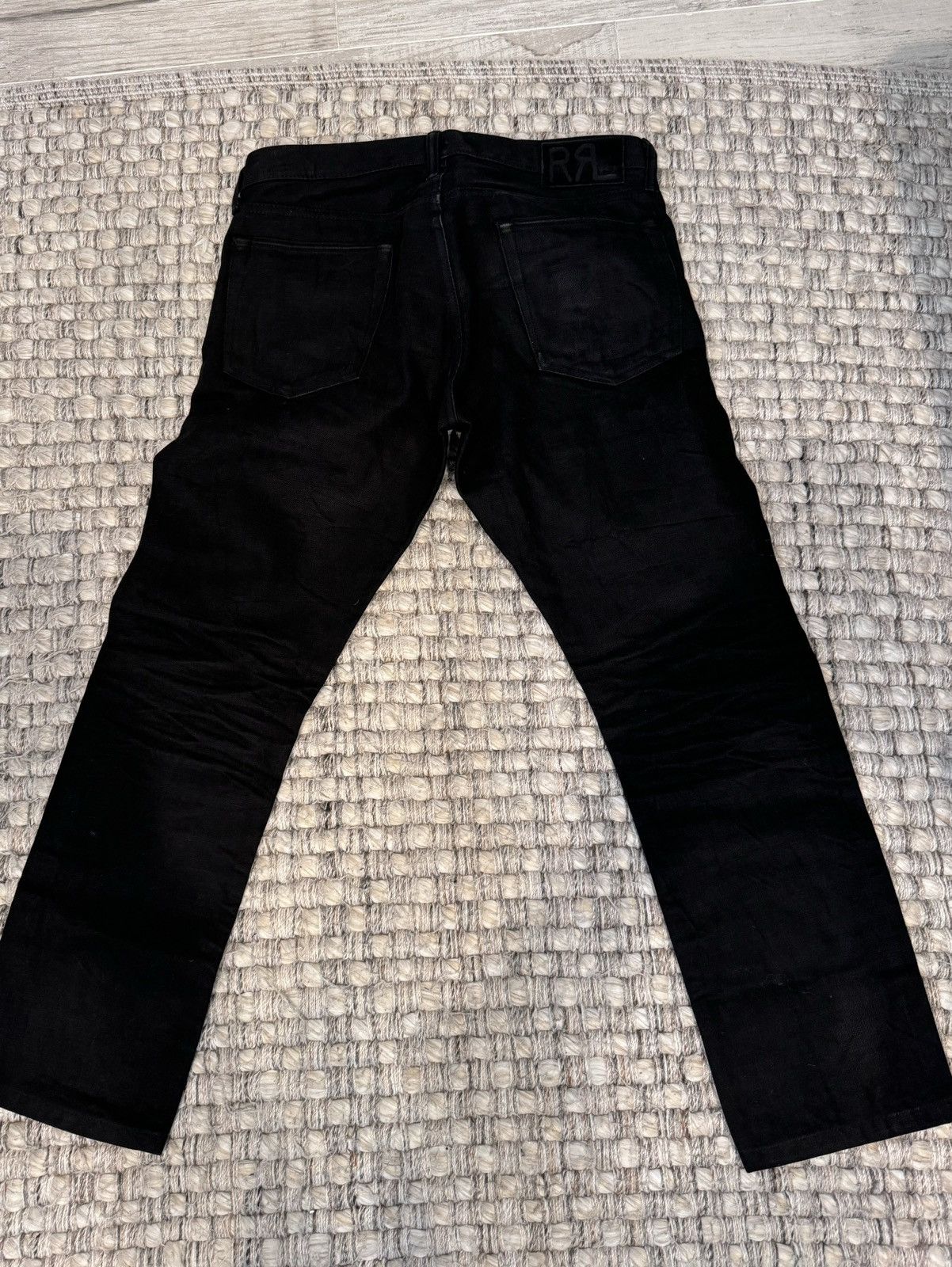 RRL Ralph Lauren Black Selvedge Denim Jeans Size US 31 - 5 Thumbnail