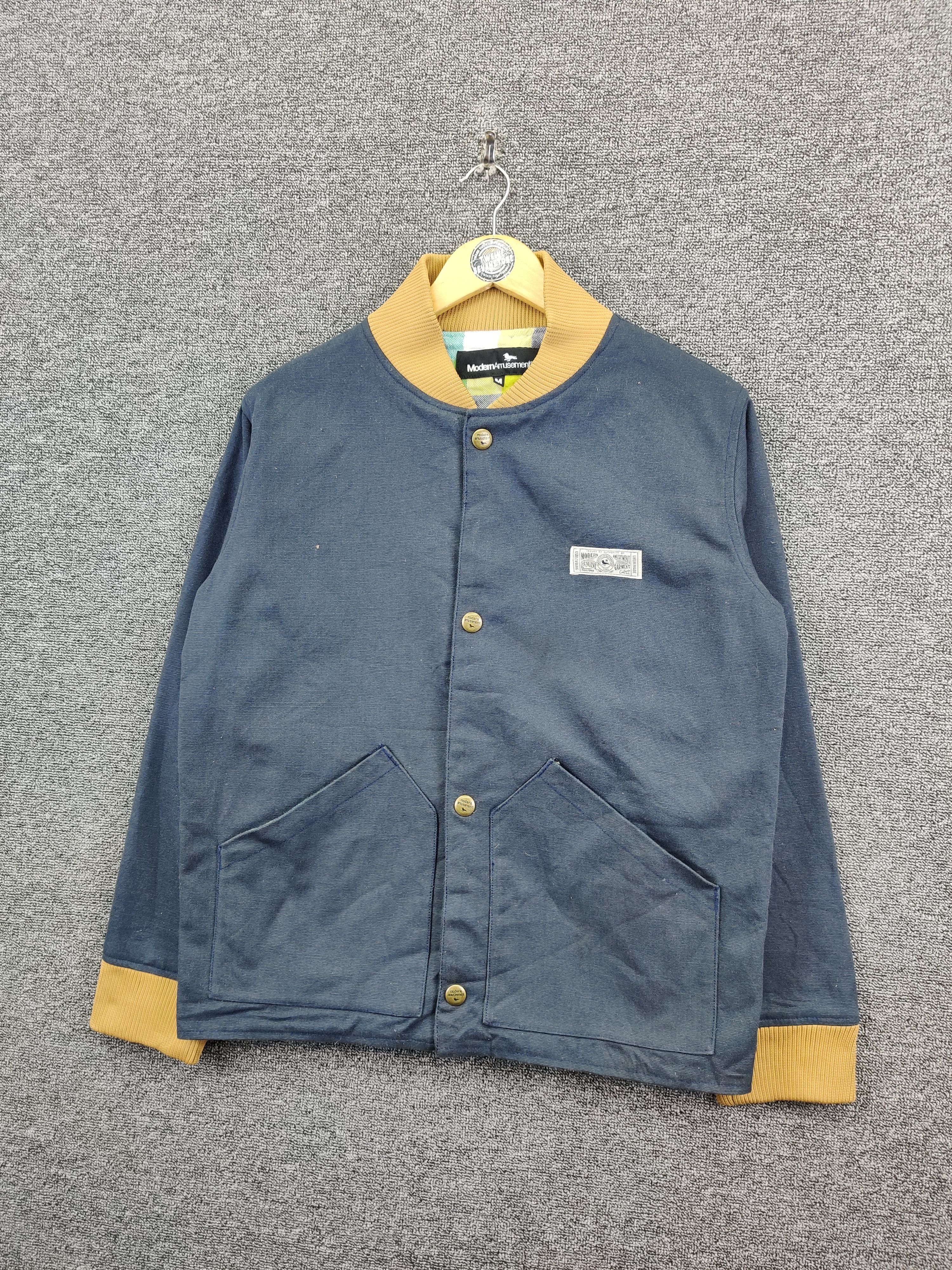 Japanese Brand Vintage Modern Amusement Plaid Lined Denim Jacket Size US M / EU 48-50 / 2 - 2 Thumbnail