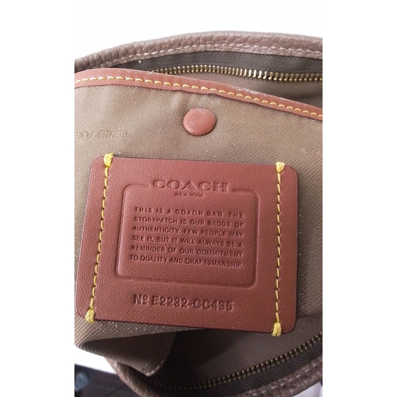Coach Coach Purse Handbag Brown Leather #J2033 Size ONE SIZE - 13 Thumbnail