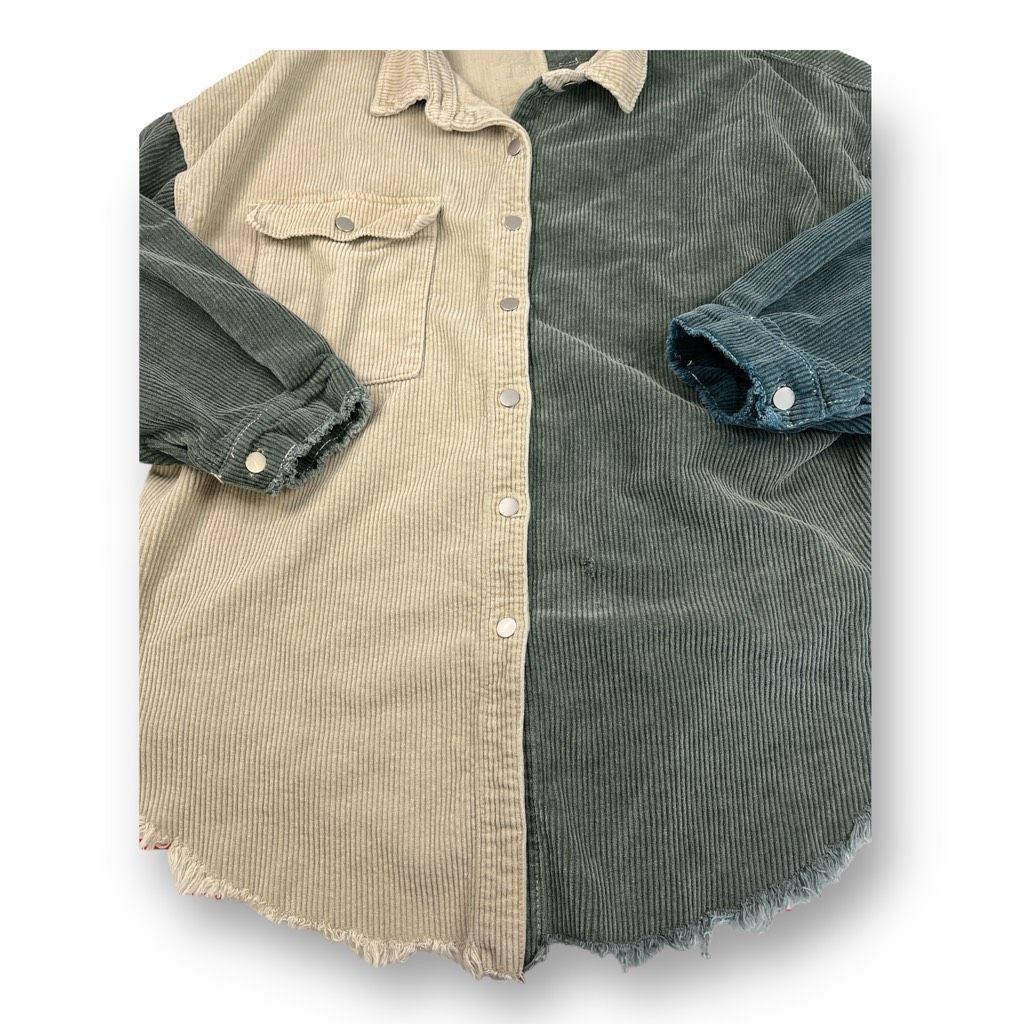 Other POL Distressed Oversized Corduroy Shacket Size Large Size L / US 10 / IT 46 - 2 Thumbnail