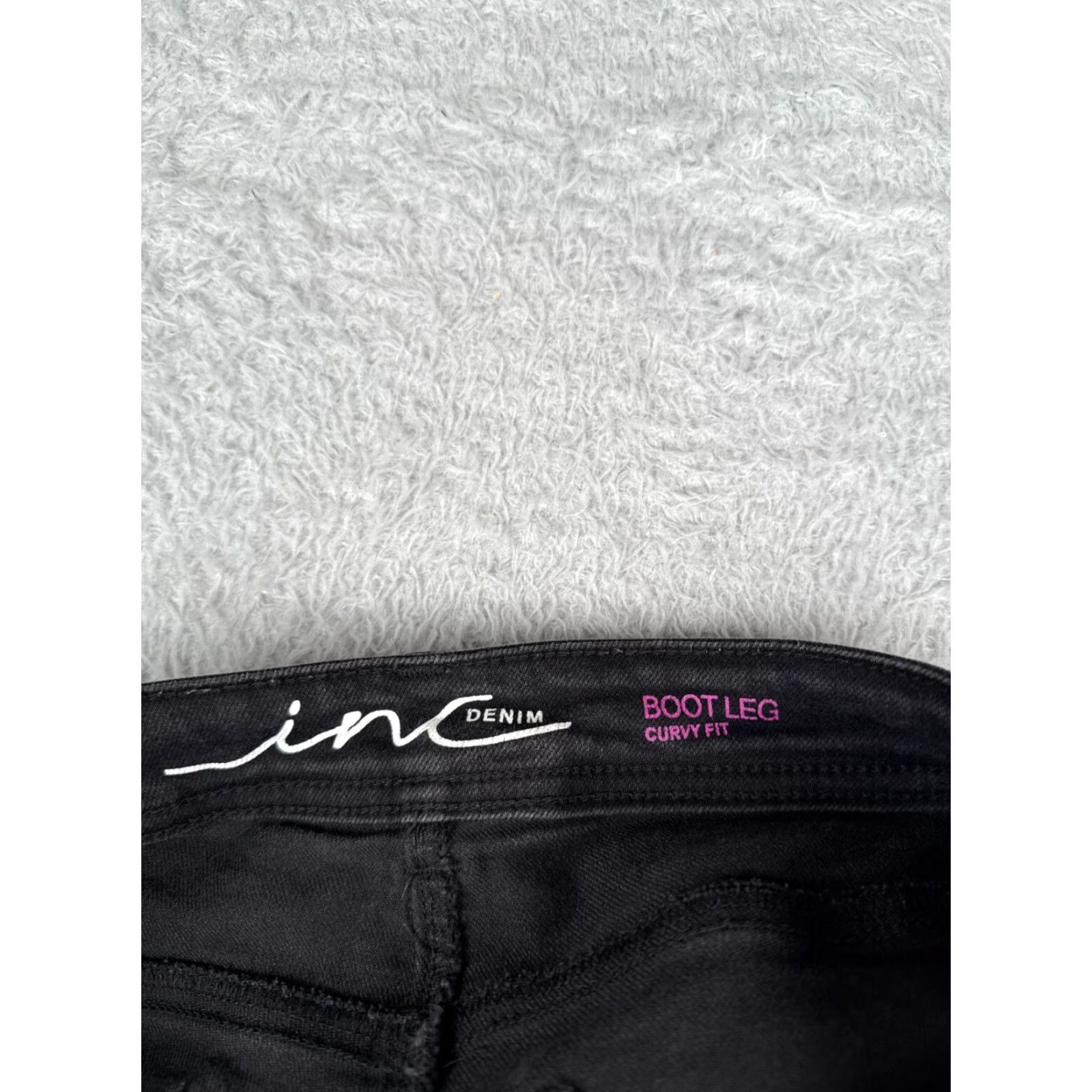 Vintage INC International Concepts Jeans Women 4 Black Denim Curvy Fit Boot Leg 29x32 Size 27" / US 4 / IT 40 - 6 Thumbnail